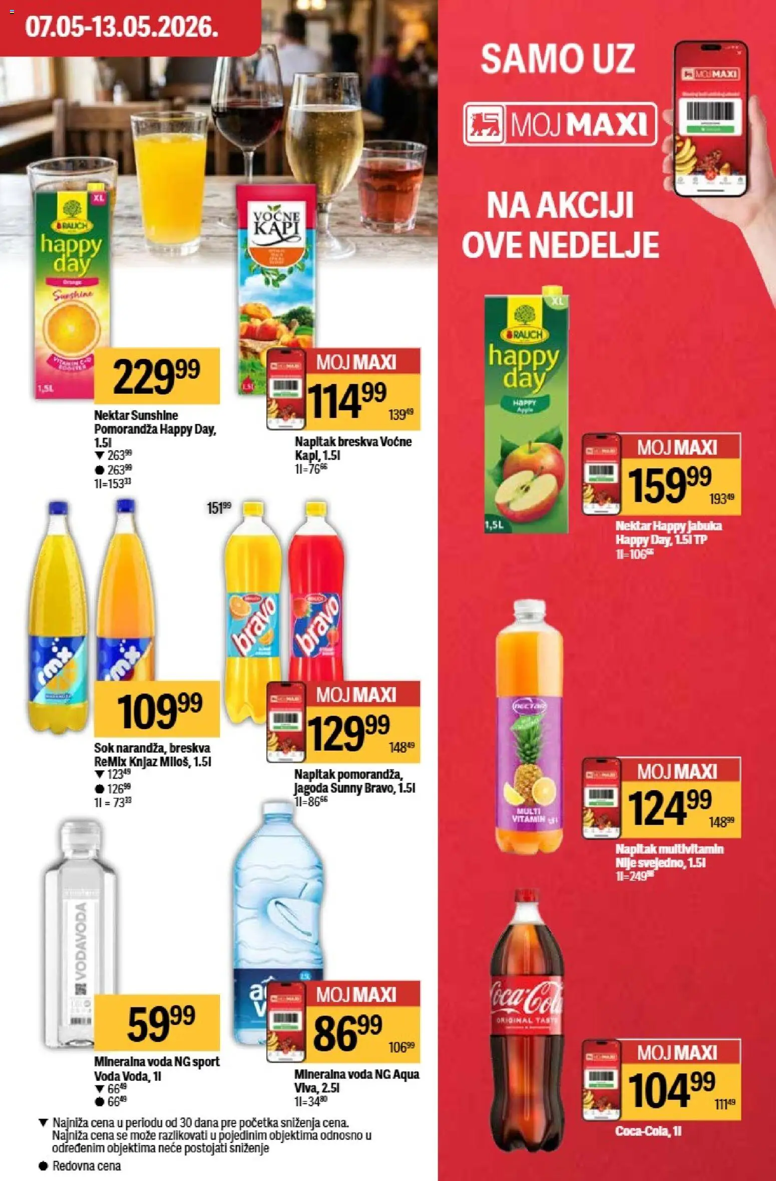 Maxi katalog - važi od 07.05.2026 | Strana: 29 | Proizvode: Voda, Mineralna voda, Sok, Breskva