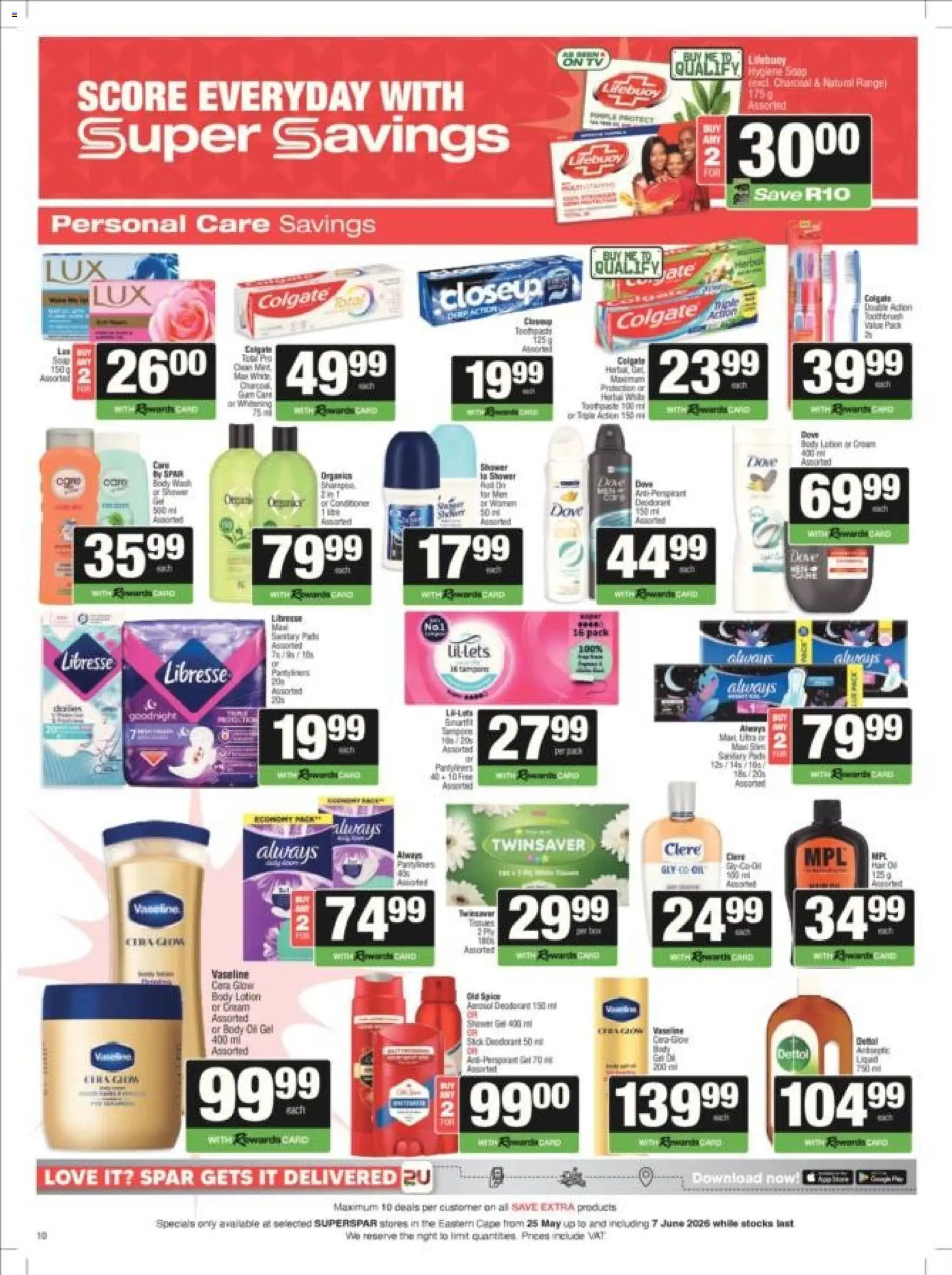 New Superspar catalogue – valid from 25.05.2026 | Page: 10 | Products: Oil, Deodorant, Body wash, Lotion