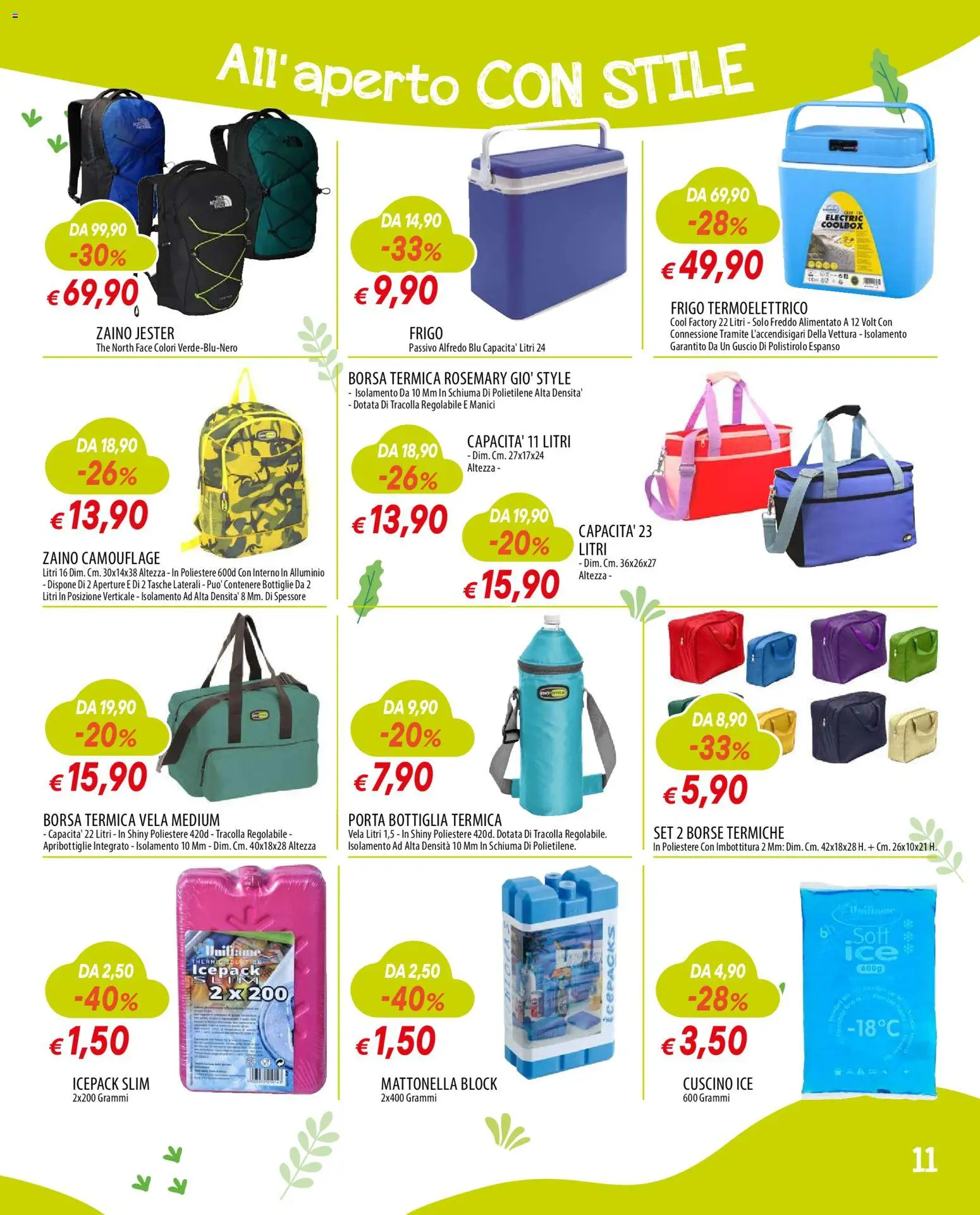 Volantino Galassia del 23.04.2026 | Pagina: 11 | Prodotti: Borsa termica, Borsa, Cuscino, Bottiglia