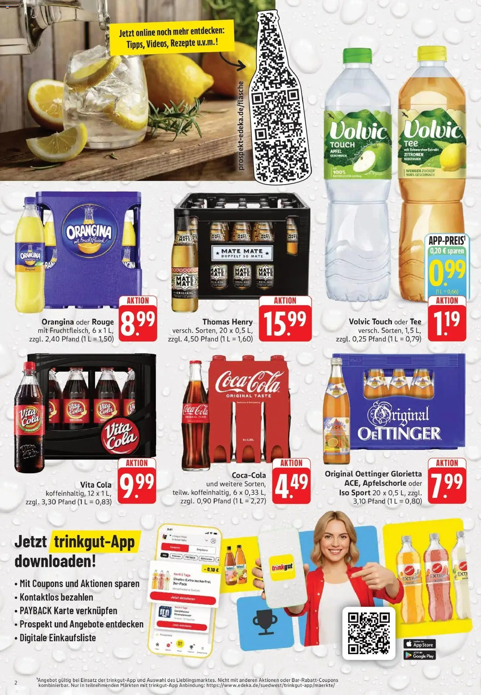 Trinkgut Prospekt Weissach Im Tal – gültig ab 03.08.2026 | Seite: 2 | Produkte: Coca cola, Zucker, Vita cola, Tee