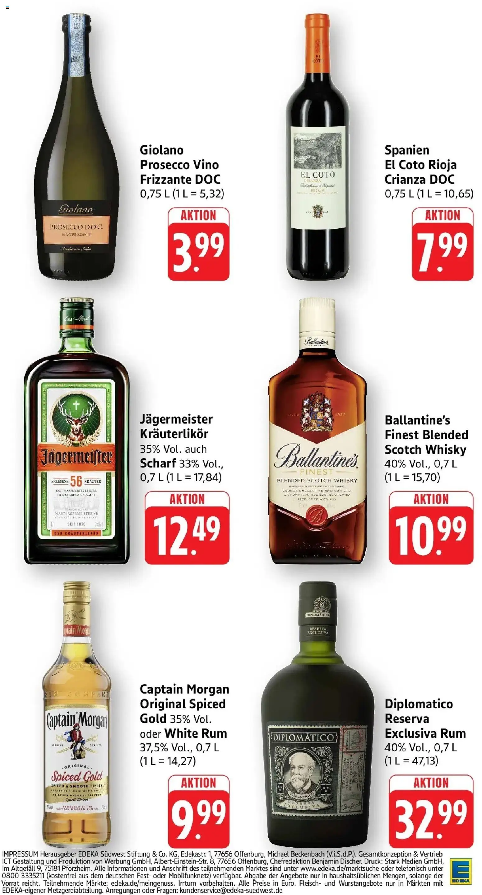 E center Prospekt Reutlingen (ab 05.10.2026) zum Blättern | Seite: 39 | Produkte: Whisky, Rum, Finish, Captain morgan
