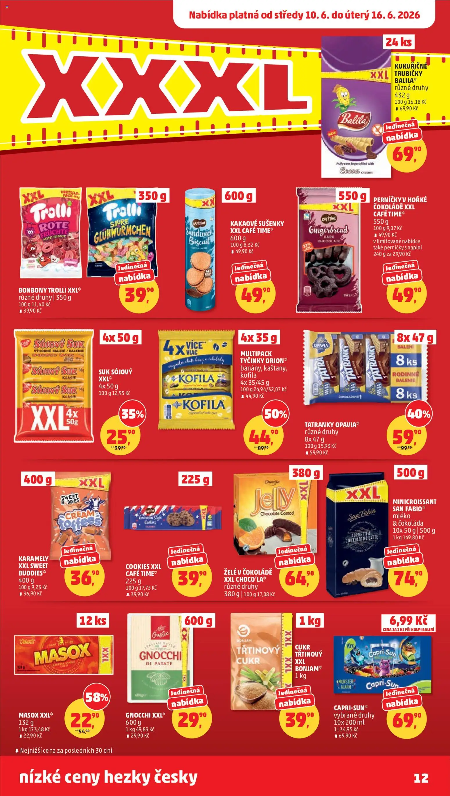 Penny Market leták od 10.06.2026 | Strana: 12 | Produkty: Mléko, Tyčinky, Perníčky, Sušenky