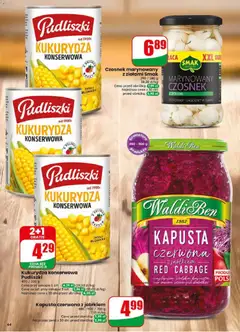 Pogląd oferty "Kukurydza konserwowa Pudliszki, 400 / 220 g" - ważna od 20.05.2026 | Strona: 44 | Produkty: Czosnek, Kapusta, Kukurydza