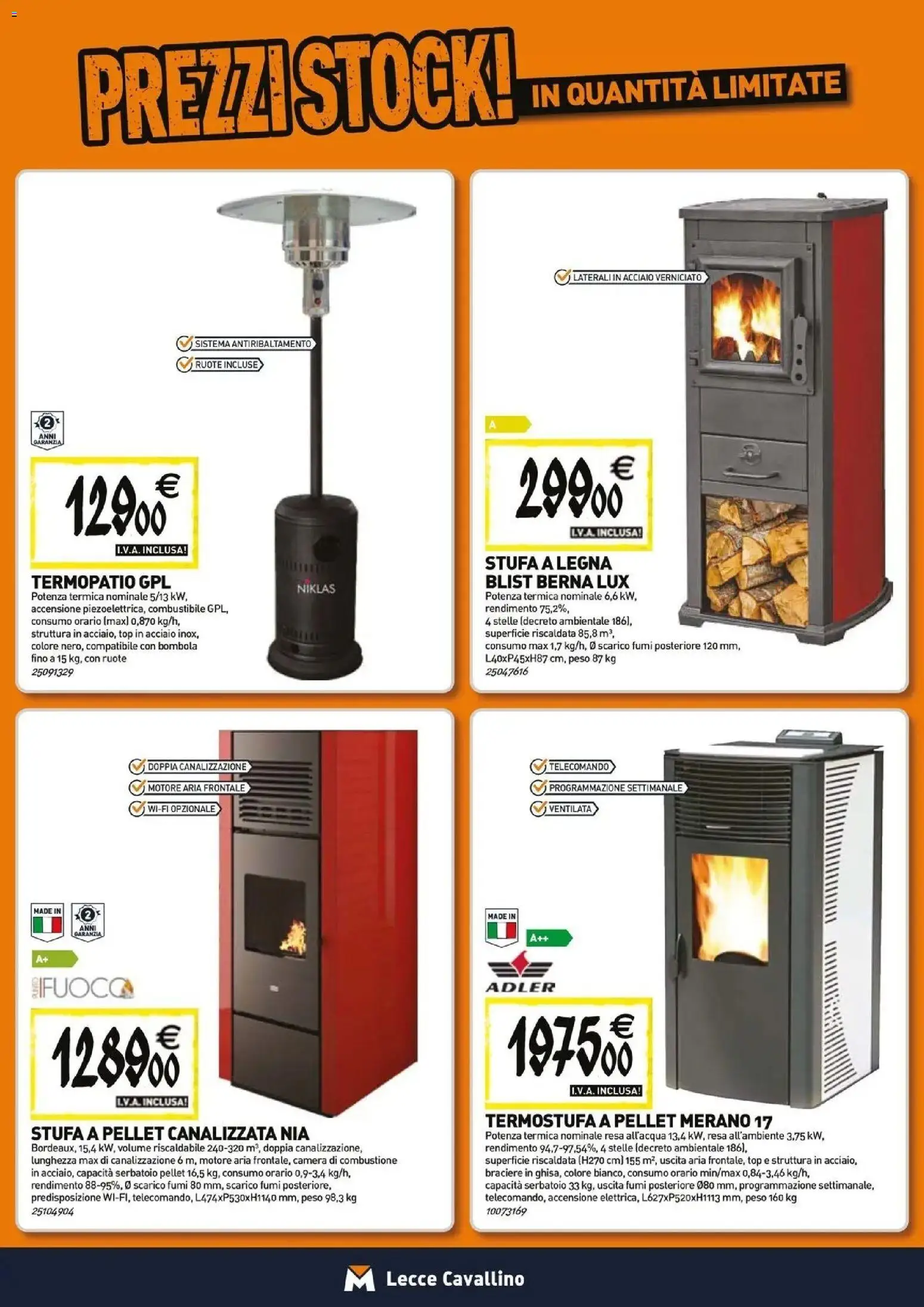 Nuovo TECNOMAT catalogo Cavallino dal 27/08/2026 > offerte anteprima 🛍️ | Pagina: 9 | Prodotti: Pellet, Telecomando, Stufa, Top