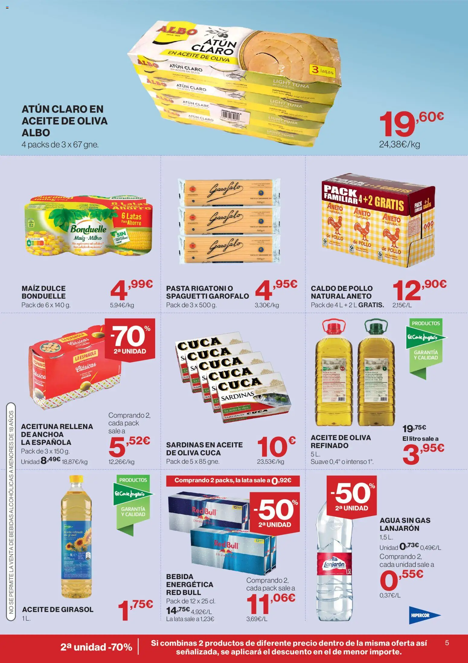 Hipercor catálogo │ válido desde el 21.05.2026 | Página: 5 | Productos: Aceite, Aceite de oliva, Anchoa, Atún claro