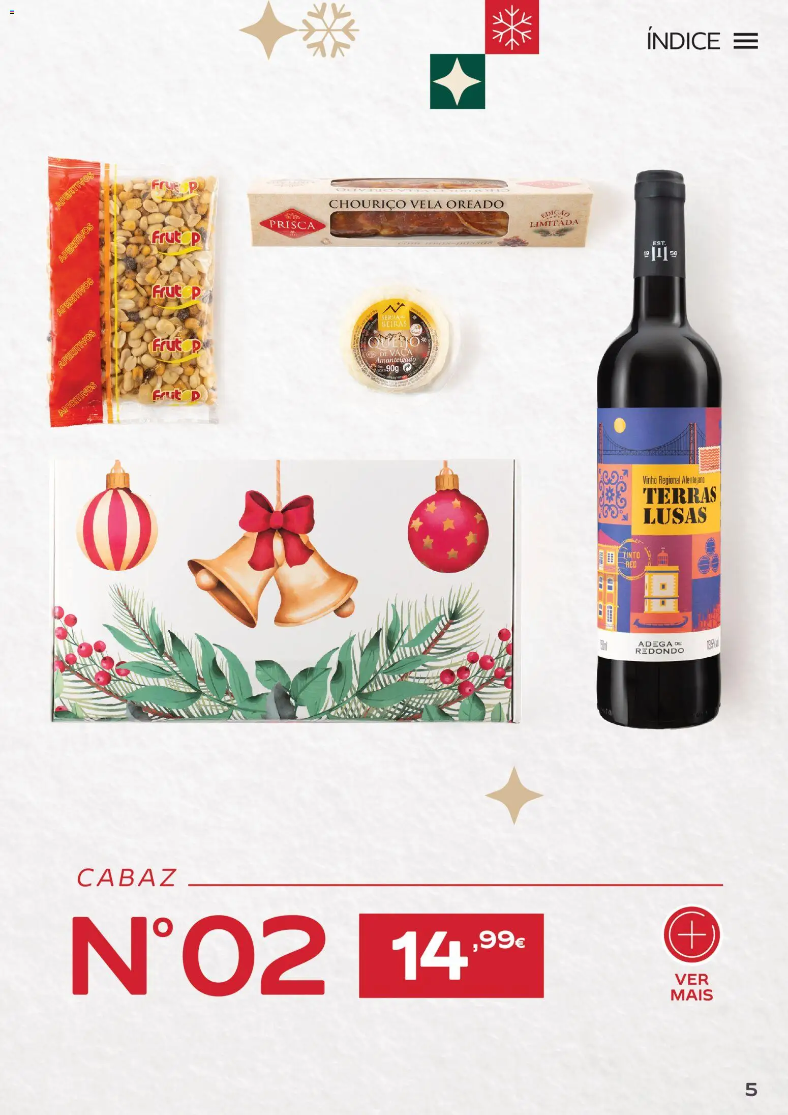 Continente Cabazes de Natal │ válido de 06/10/2026 | Página: 5 | Produtos: Vinho, Chouriço