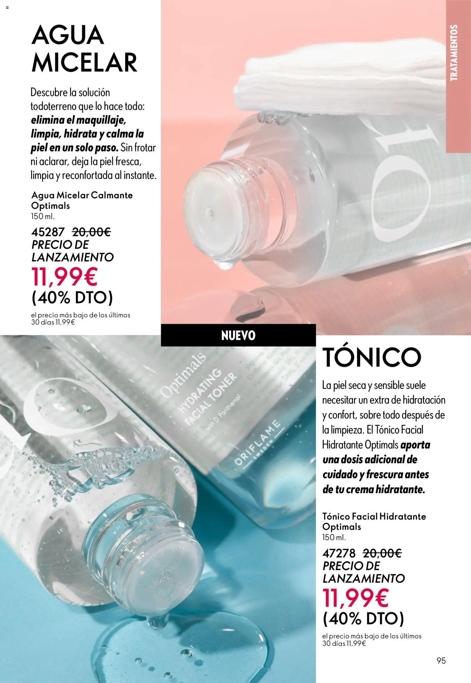 Oriflame - Catálogo Campaña 4 │ válido desde el 11.03.2026 | Página: 95 | Productos: Agua micelar, Crema, Toner