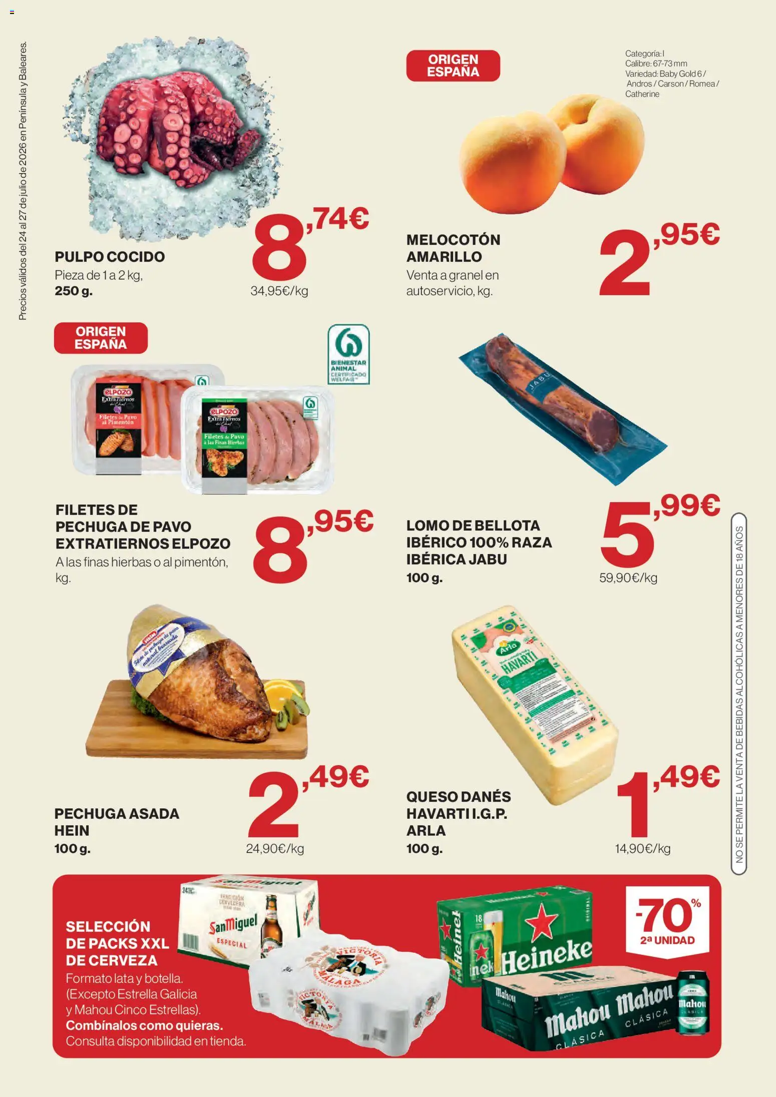 El Corte Inglés solo 3 días │ válido desde el 24/07/2026 | Página: 2 | Productos: Queso, Cerveza, Filete