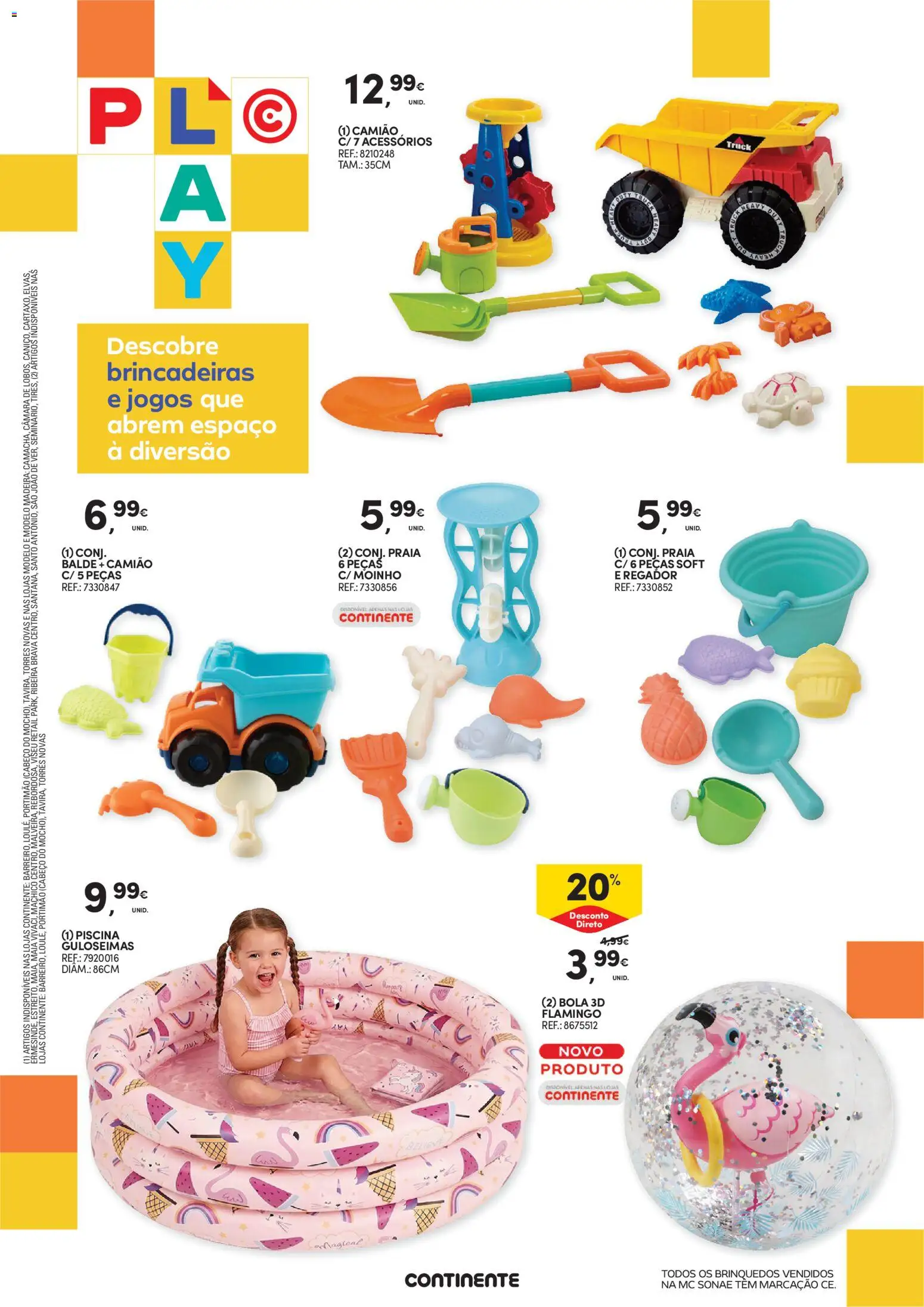 Continente - Férias de Verão  Abre espaço para a distração │ válido de 23/06/2026 | Página: 4 | Produtos: Piscina, Jogos, Balde