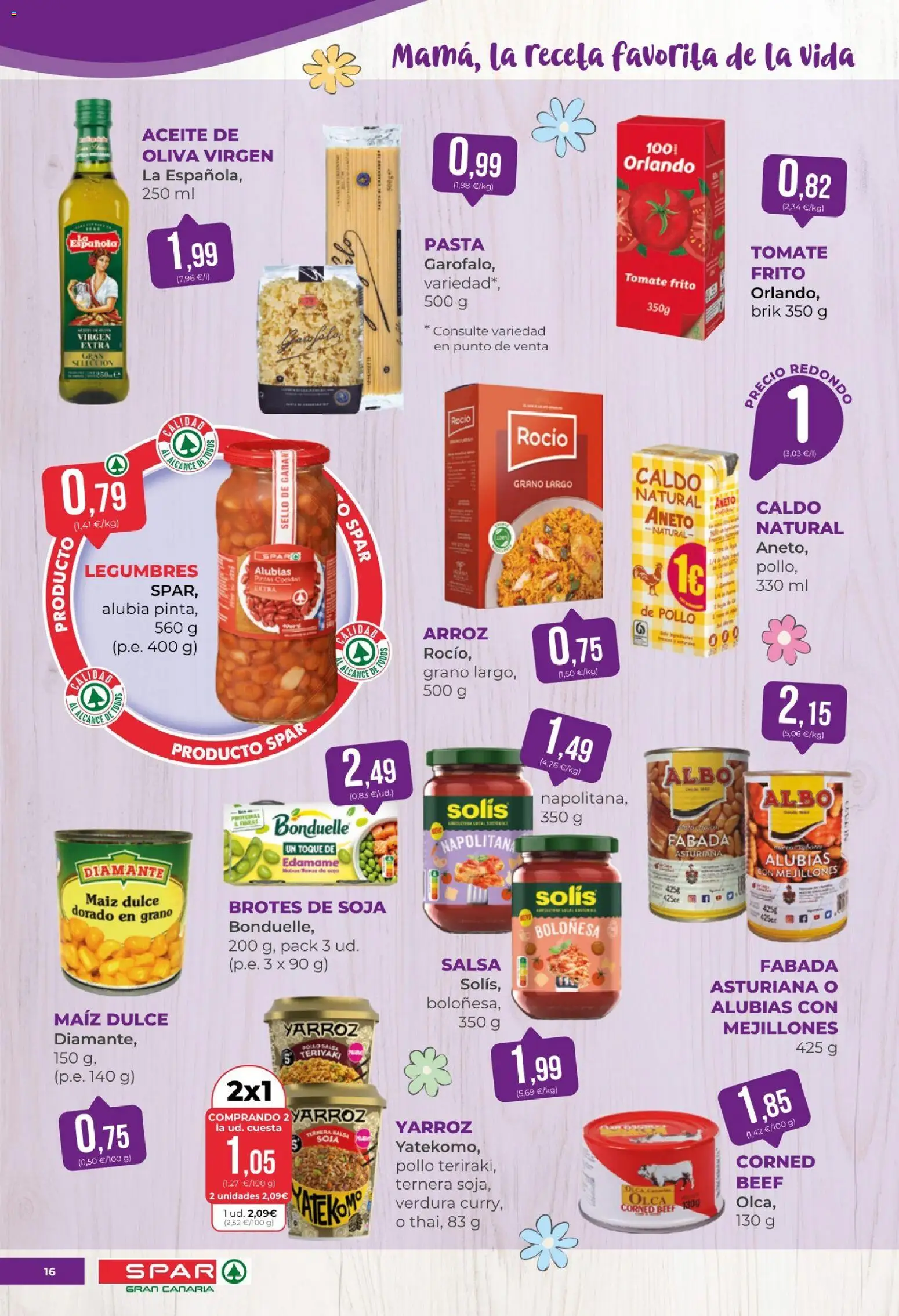 Spar folleto │ válido desde el 17.04.2026 | Página: 16 | Productos: Aceite, Arroz, Pasta, Aceite de oliva