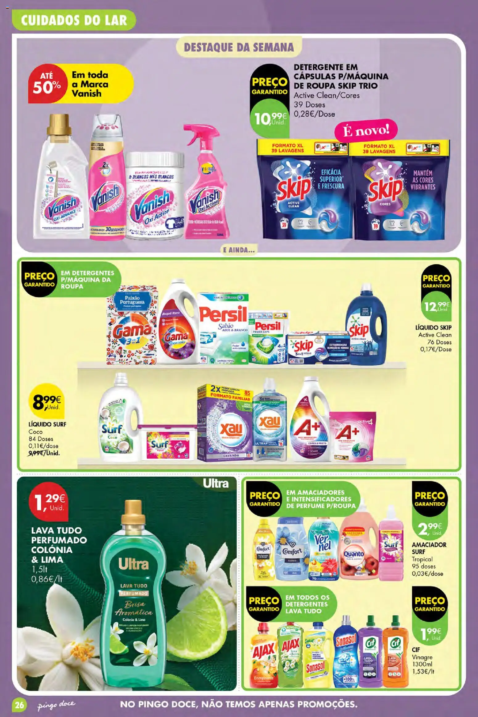 Pingo Doce Poupe Esta Semana Açores │ válido de 03/09/2026 | Página: 26 | Produtos: Vinagre, Sabão, Detergente, Persil