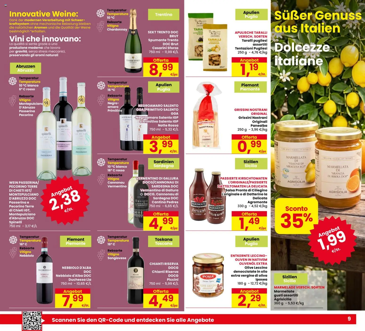 Volantino Eurospar del 03/09/2026 | Pagina: 9 | Prodotti: Olio, Spumante, Grissini, Marmellata