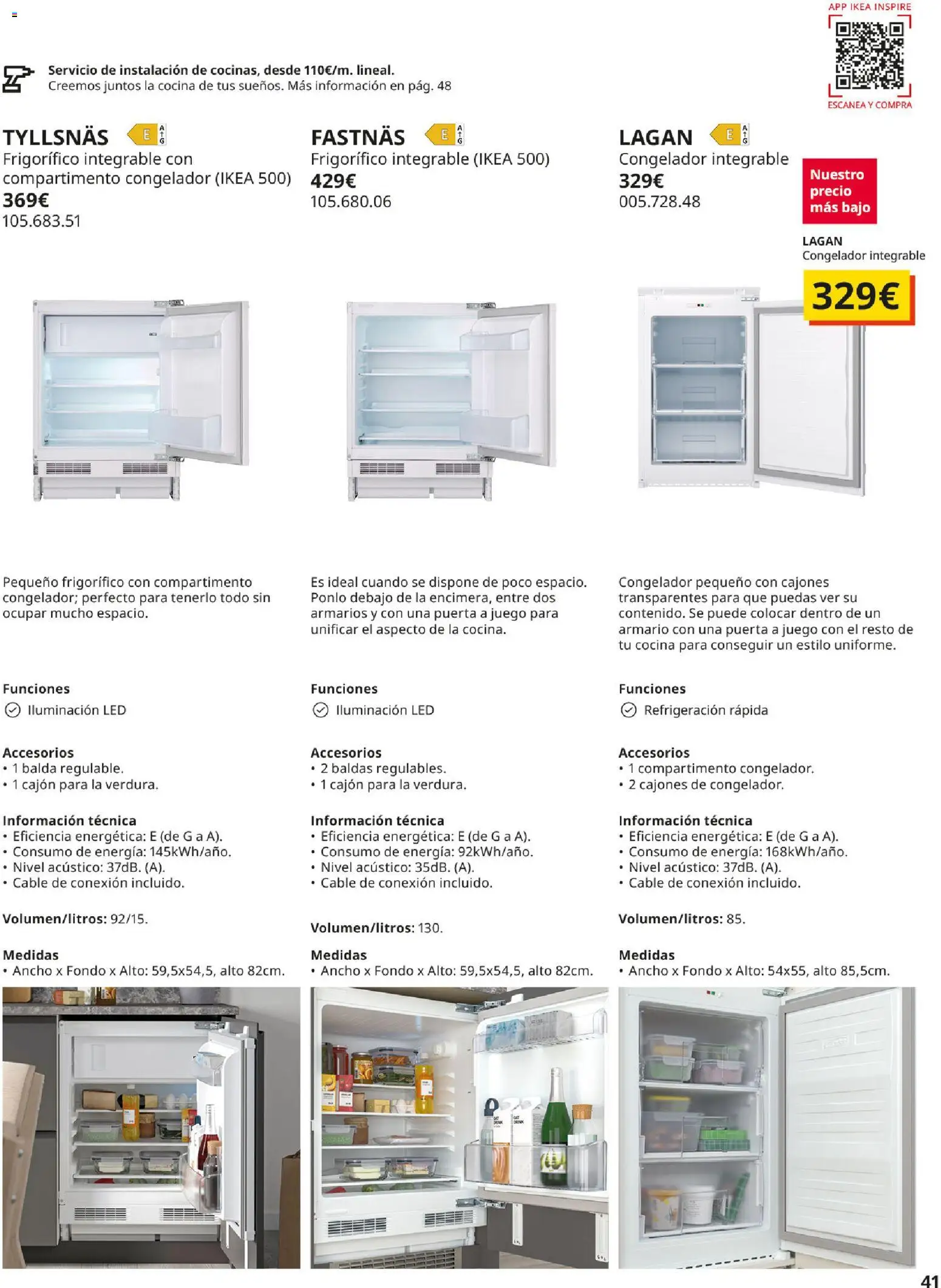 IKEA - Electrodomésticos │ válido desde el 01/09/2026 | Página: 41 | Productos: Cable, Congelador, Cocina, Armario