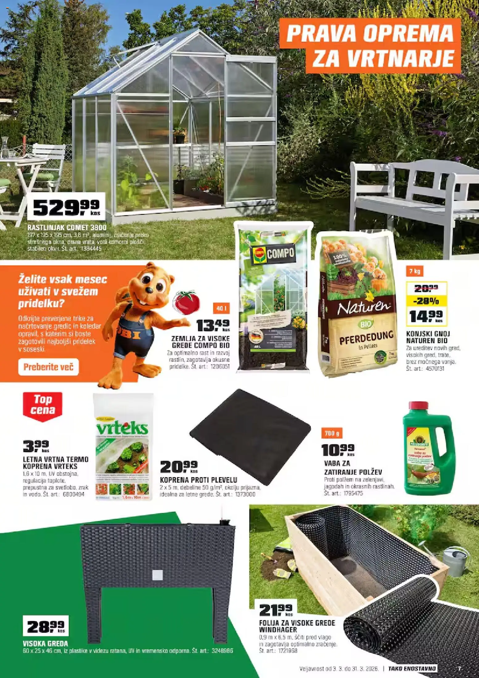 Novi OBI katalog ponudbe – veljaven od 03.03.2026 | Stran: 7 | Izdelki: Žemlja, Folija