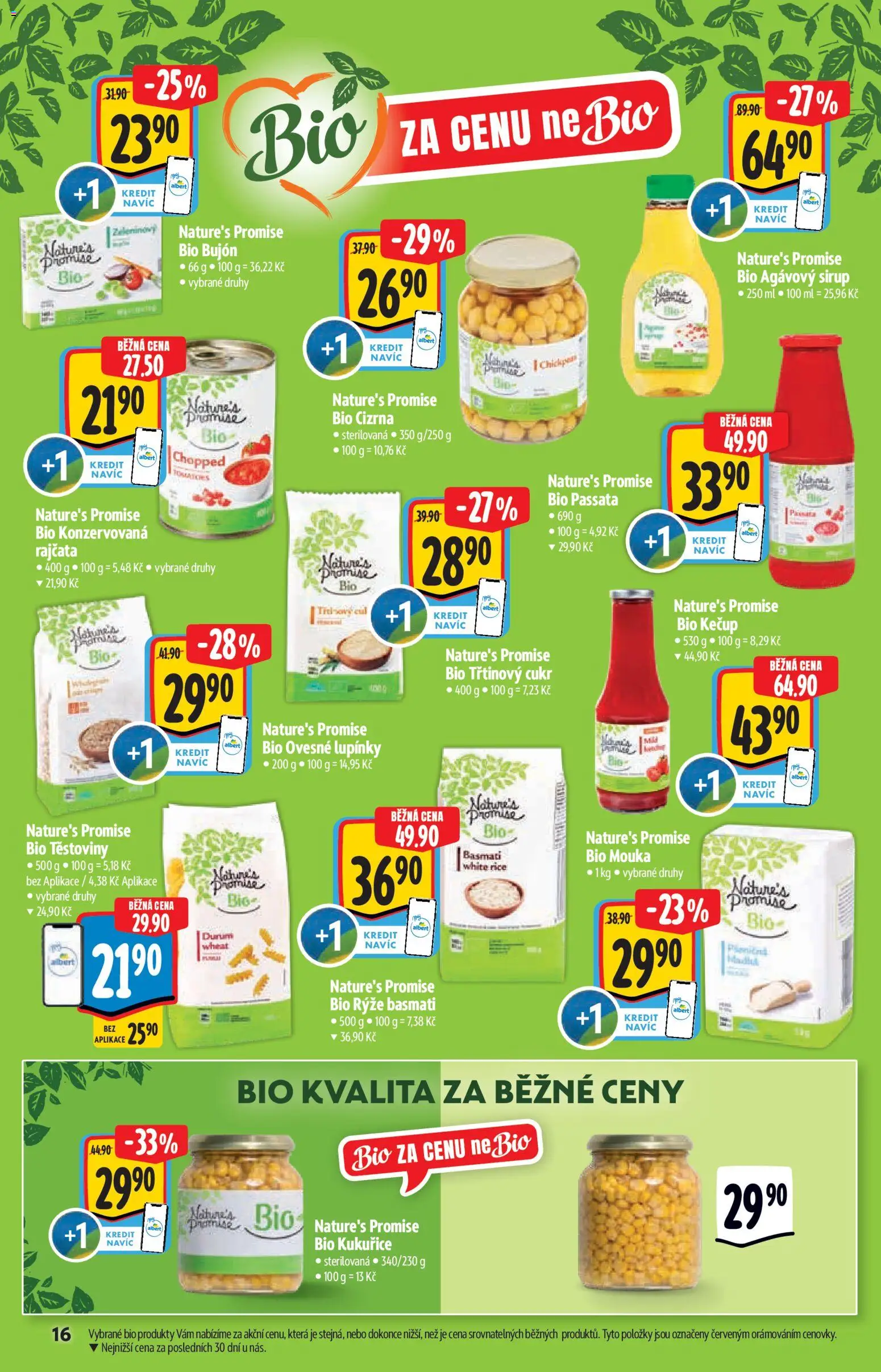 Albert katalog - Supermarket - Bio od 13.05.2026 | Strana: 16 | Produkty: Agávový sirup, Kečup, Basmati, Cukr