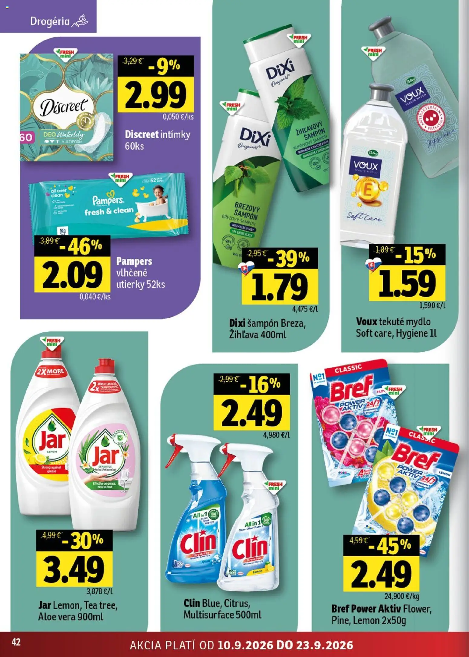 Nové Fresh akcie – leták je platný od 10.09.2026 | Strana: 42
