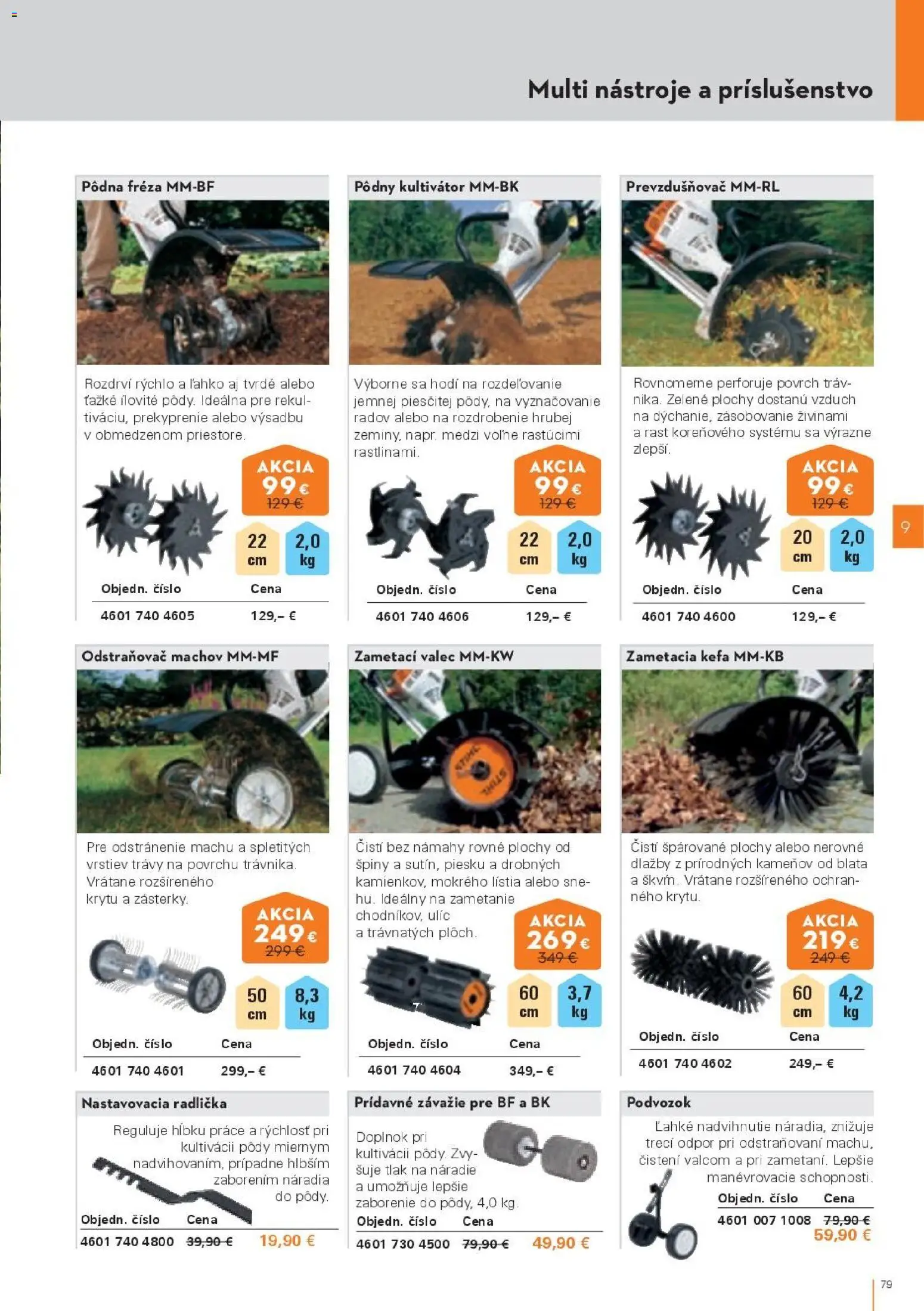 Nové STIHL akcie – leták je platný od 19.08.2026 | Strana: 79 | Produkty: Fréza, Náradie, Kefa