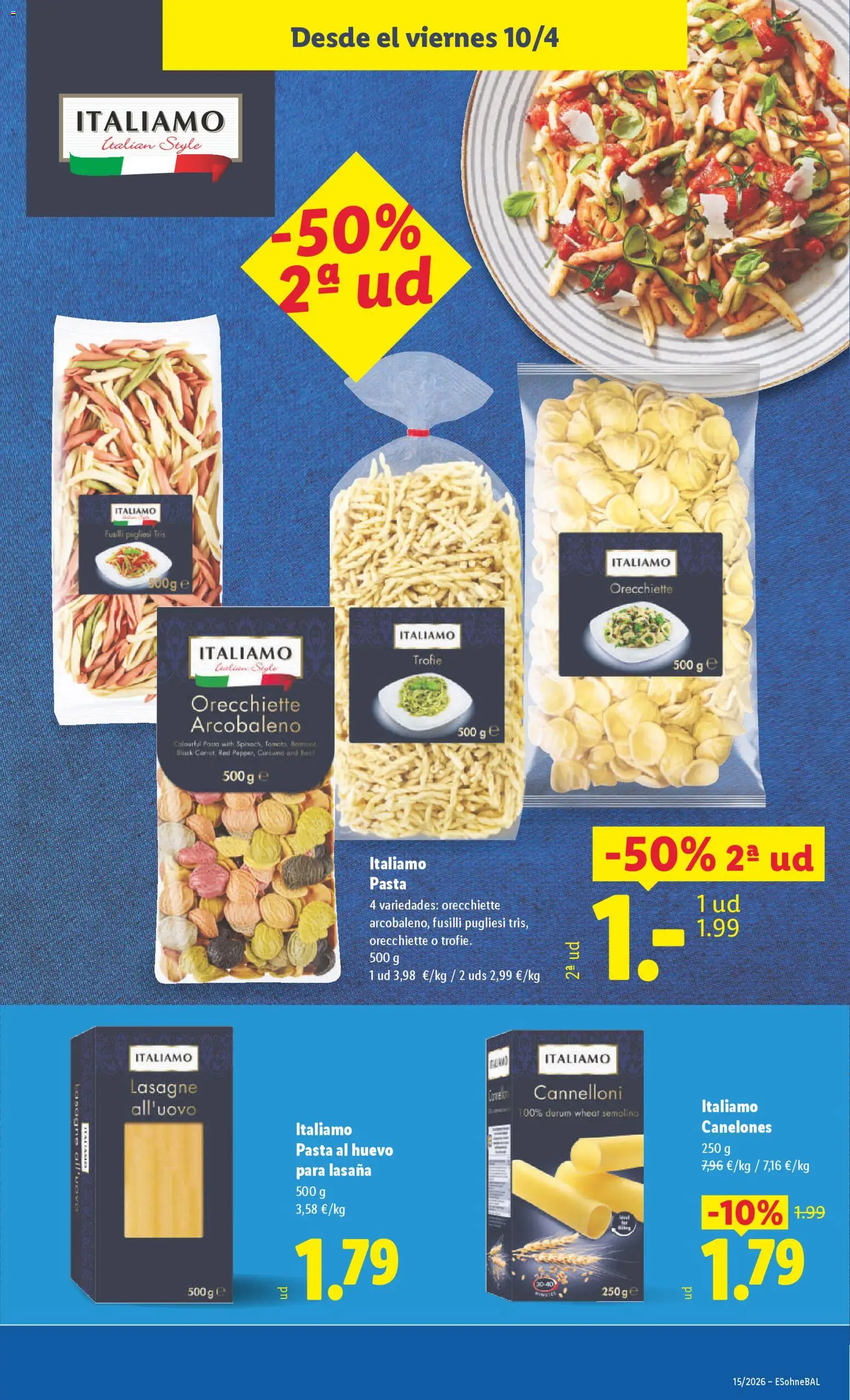 Lidl folleto │ válido desde el 06.04.2026 | Página: 39 | Productos: Pasta, Lasaña, Canelones
