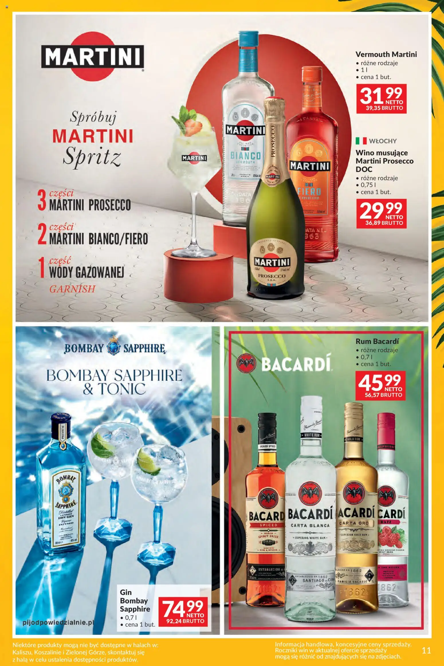Makro gazetka - Summer drinks od 07.07.2026 | Strona: 11 | Produkty: Martini, Wino, Rum, Gin