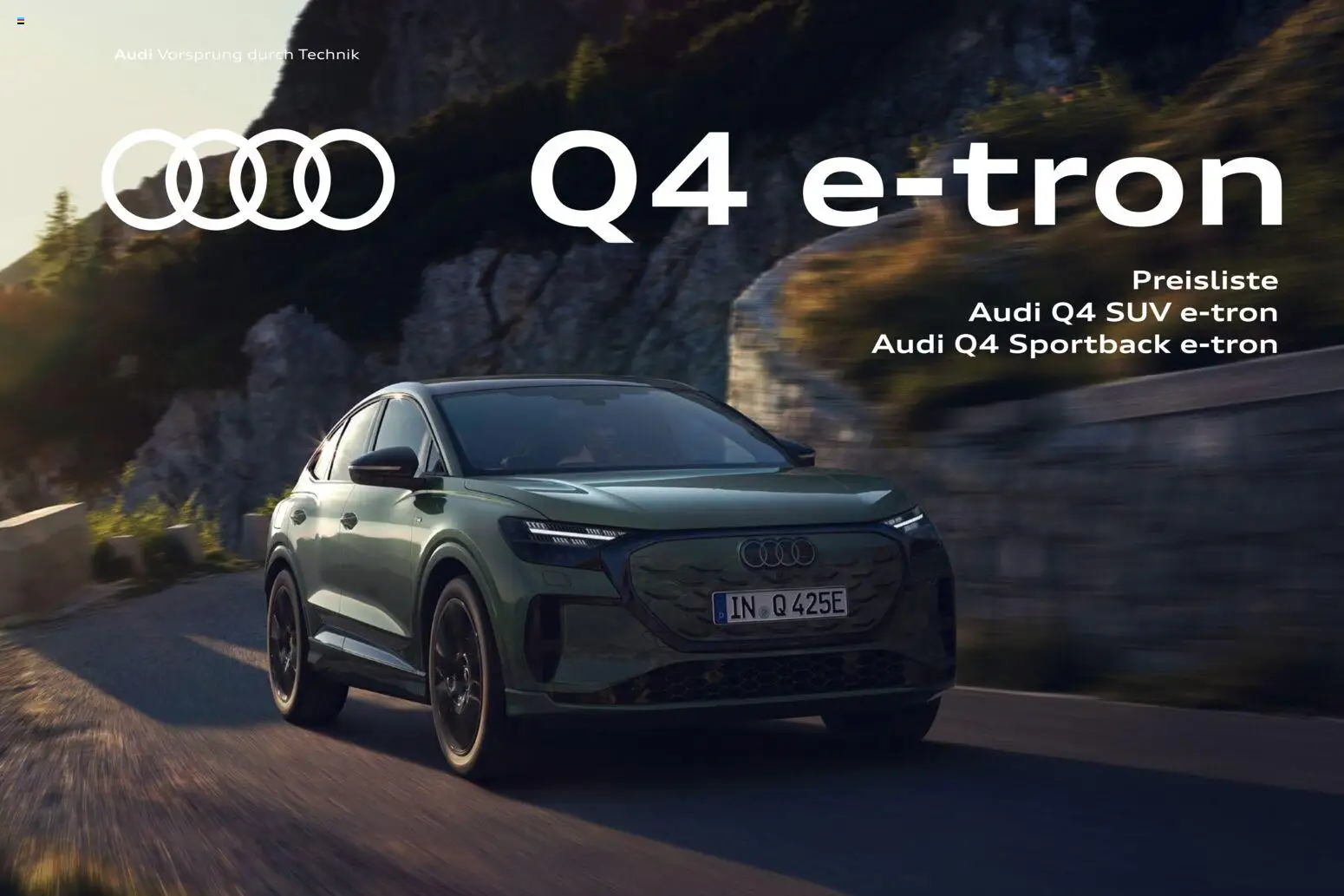 Audi Q4 e-tron / Q4 Sportback e-tron – gültig ab 01.10.2025 | Seite: 1