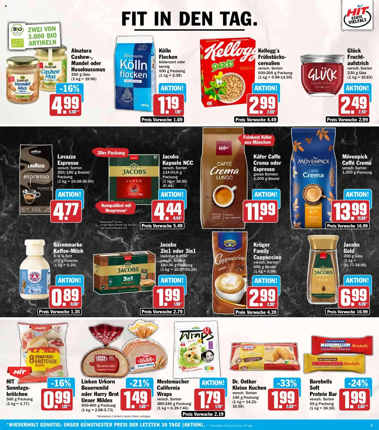 HIT Prospekt – gültig ab 13.07.2026 | Seite: 3 | Produkte: Lavazza, Kolln, Kaffee, Flocken