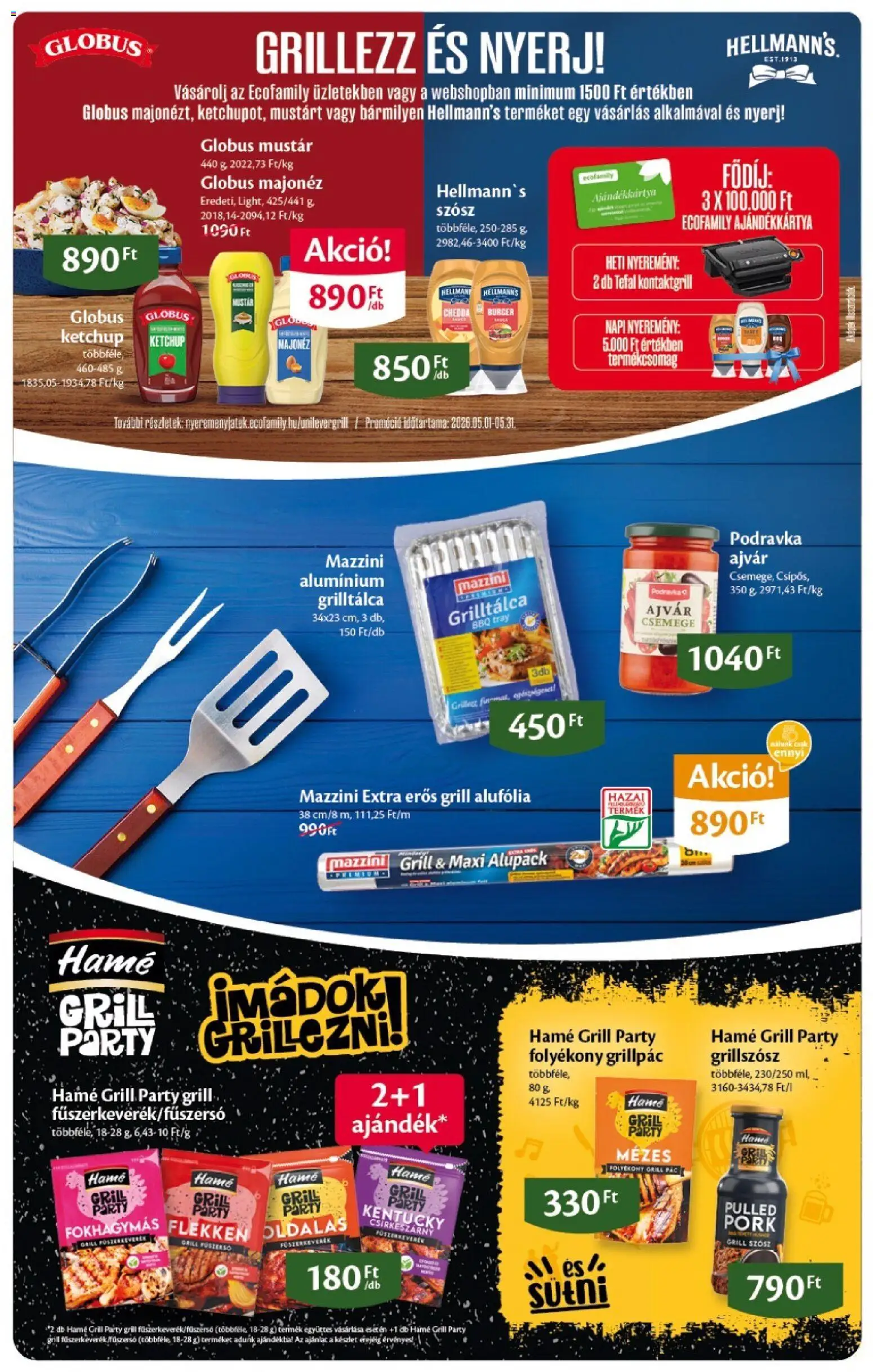 EcoFamily akciós ujság - amely érvényes a következő dátumtól: 07.05.2026 | Oldal: 13 | Termékek: Kontaktgrill, Ajvár, Grill, Ketchup