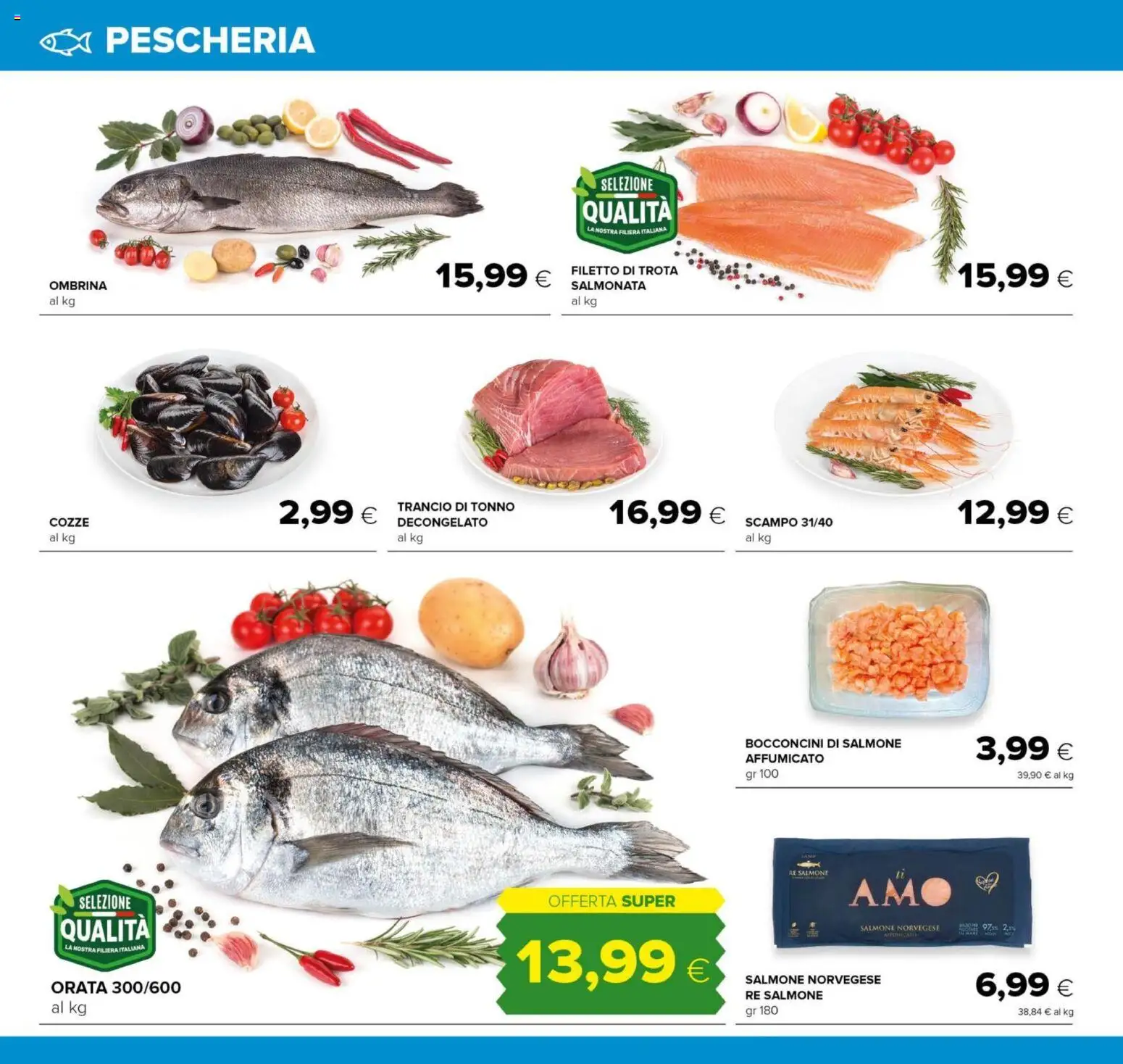 Volantino Oasi del 03/09/2026 | Pagina: 10 | Prodotti: Salmone, Cozze, Trota, Orata