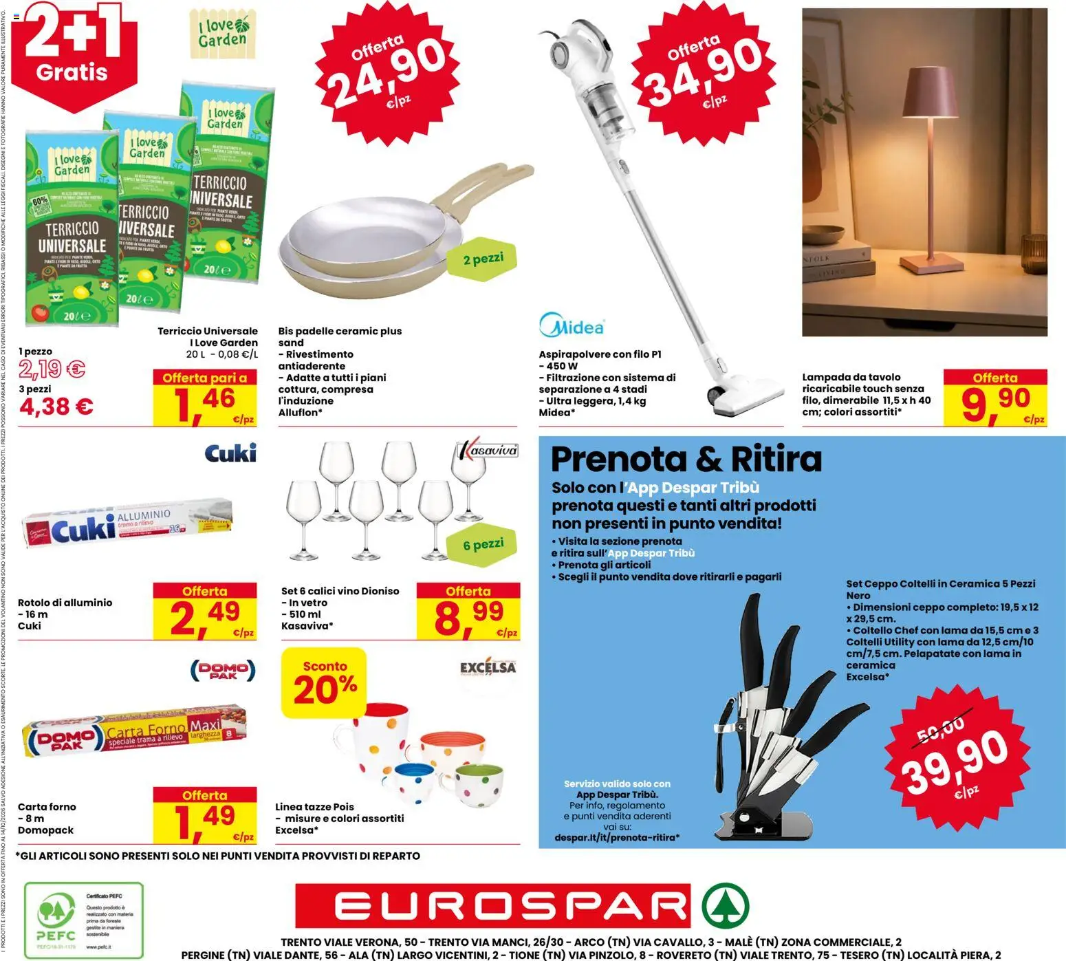Volantino Eurospar del 01/10/2026 | Pagina: 24 | Prodotti: Vino, Aspirapolvere, Tavolo, Lampada