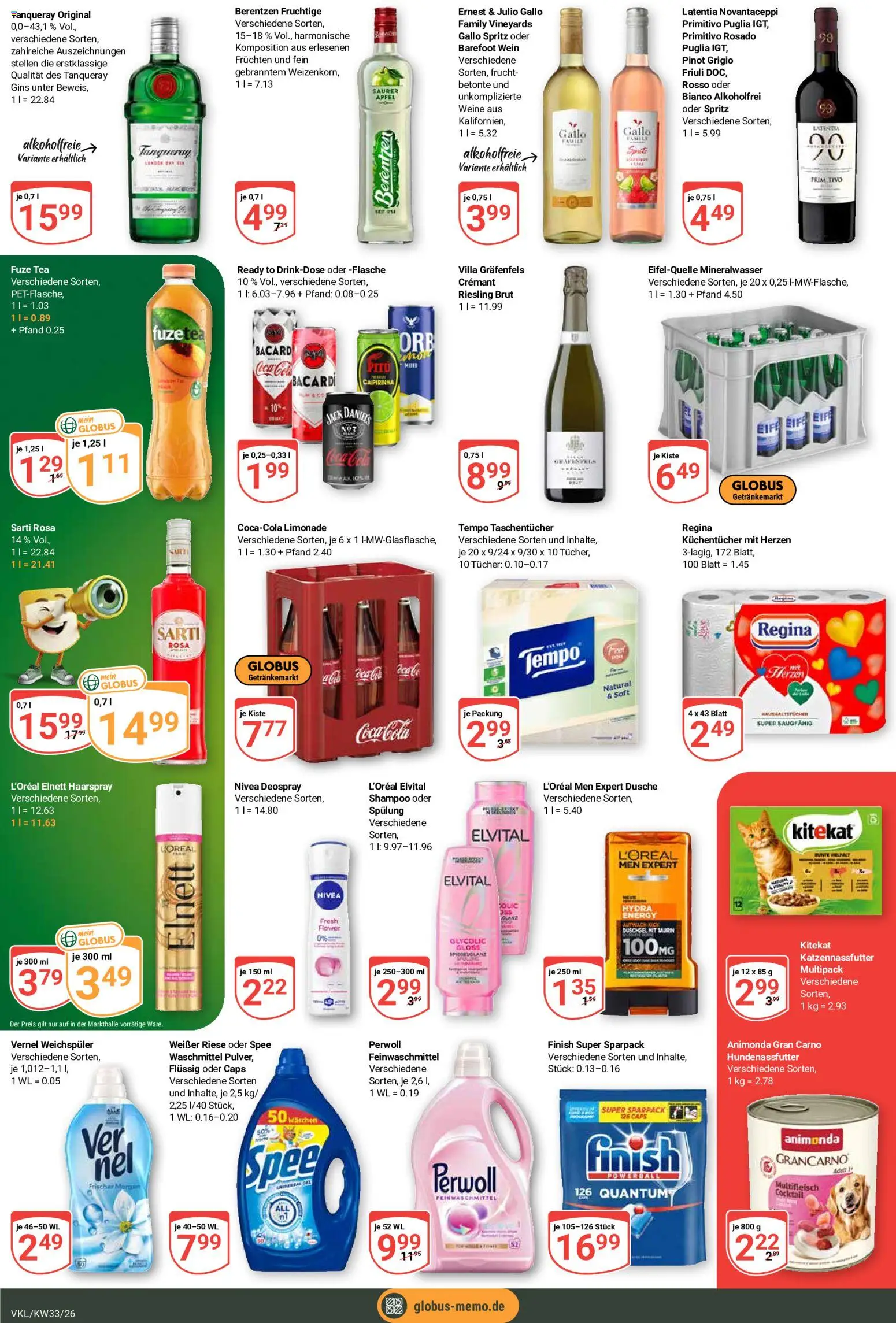 Globus Prospekt Völklingen – gültig ab 10.08.2026 | Seite: 7 | Produkte: Coca cola, Perwoll, Limonade, Finish