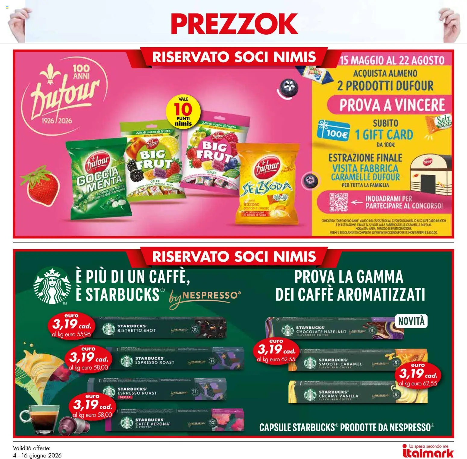 Volantino Italmark del 04.06.2026 | Pagina: 34 | Prodotti: Succo, Caramelle, Menta, Succo di frutta