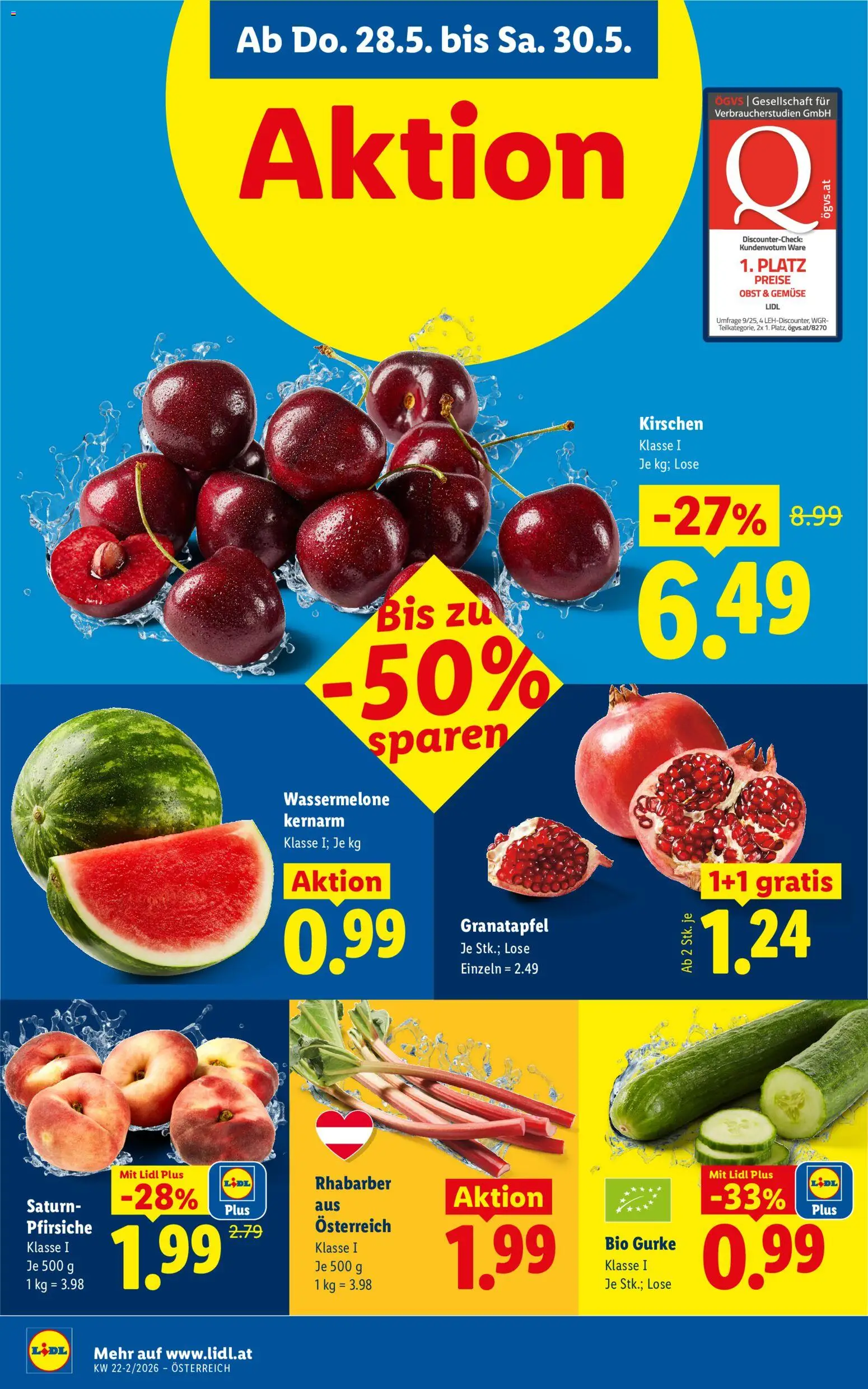 Lidl Flugblatt - Altenmarkt im Pongau, St. Johann im Pongau, Zell am See gültig ab 28.05.2026 | Seite: 6 | Produkte: Gemüse, Obst, Wassermelone