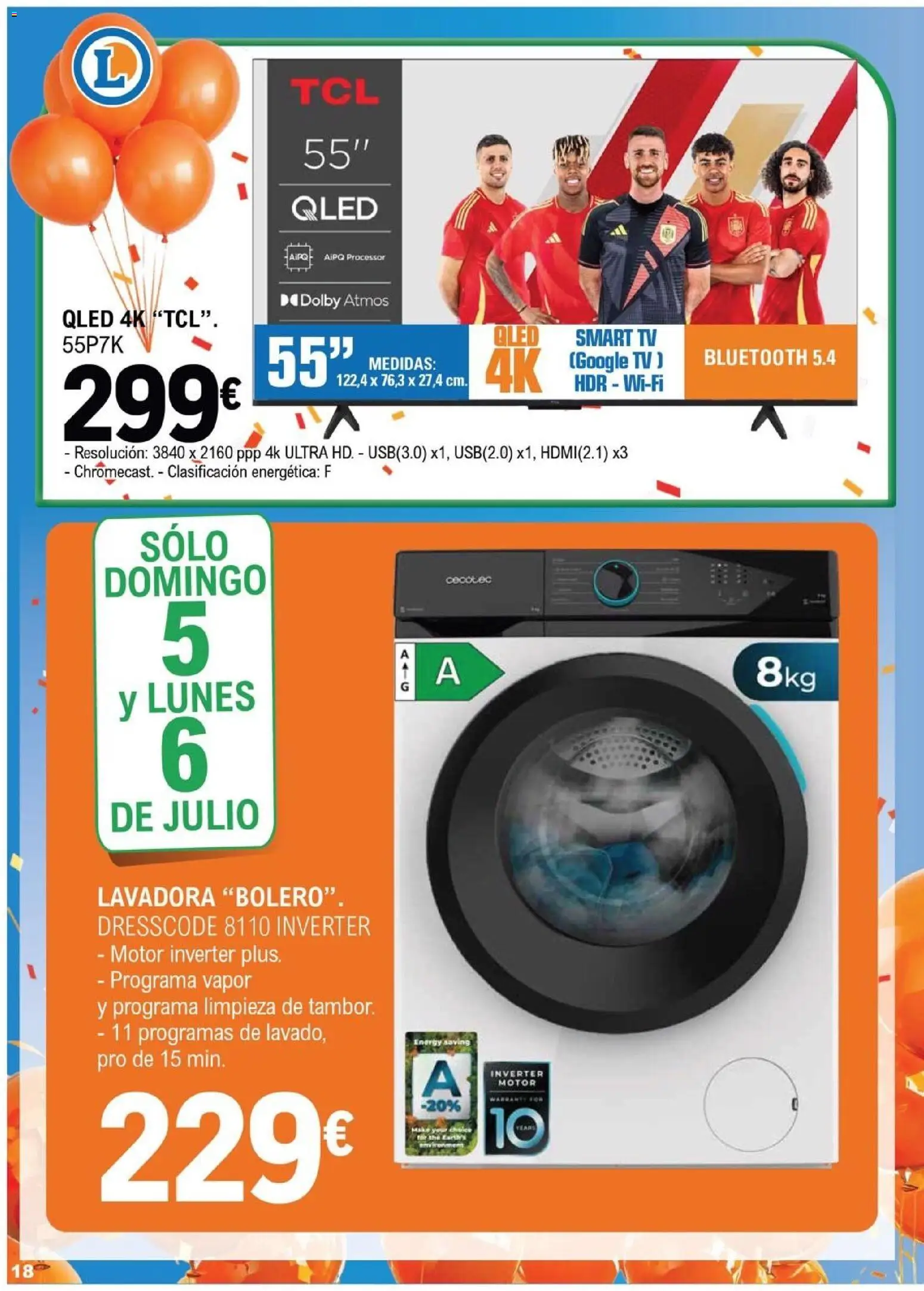 E.Leclerc folleto Salamanca │ válido desde el 01/07/2026 | Página: 18 | Productos: Lavadora