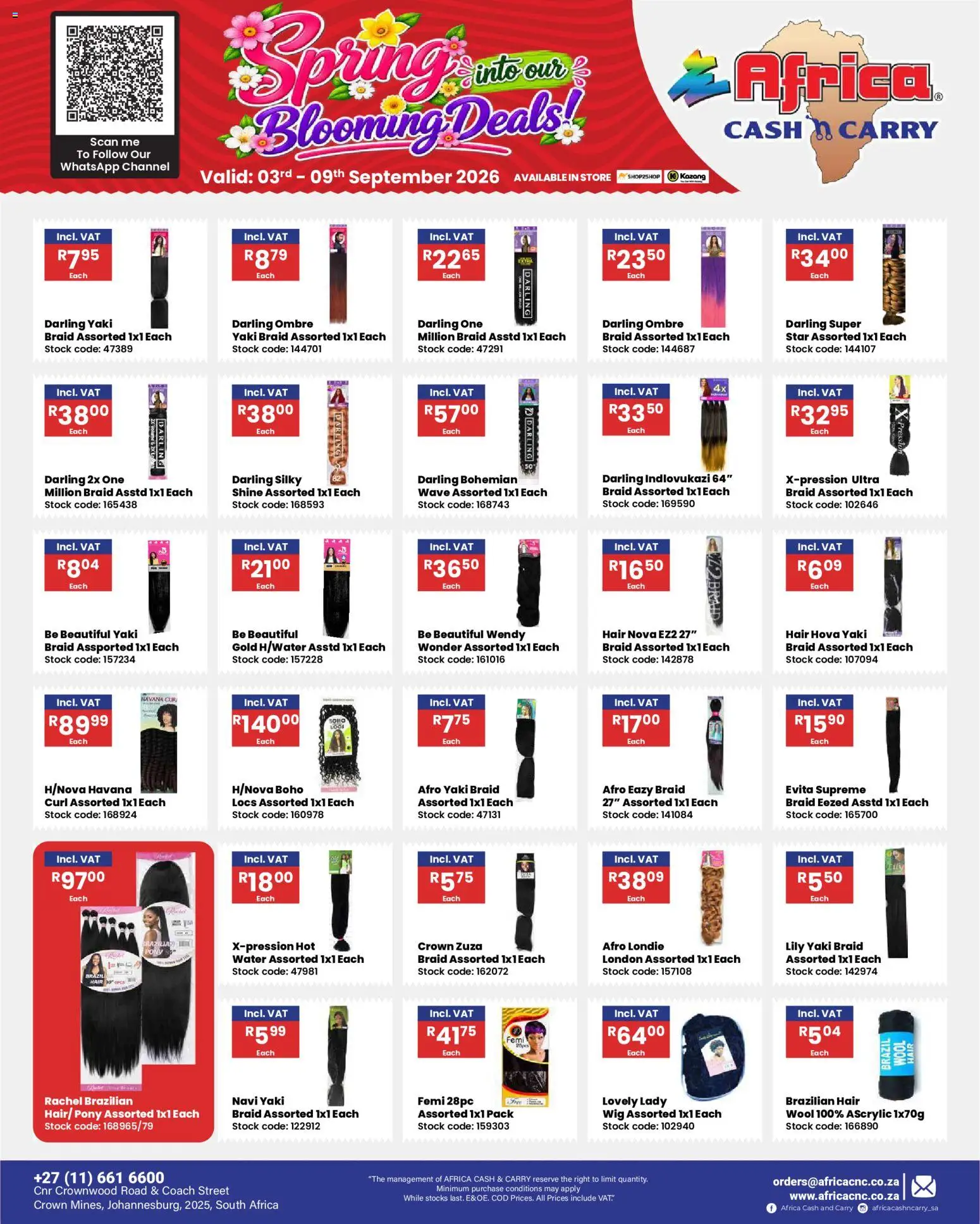 New Africa Cash & Carry catalogue – valid from 03/09/2026 | Page: 23 | Products: Havana, Stock, Water