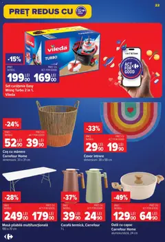 Ofertele Carrefour valabile de la 09.09.2026 | Pagină: 22 | Produse: Tigaie, Cratiță, Oală, Coș