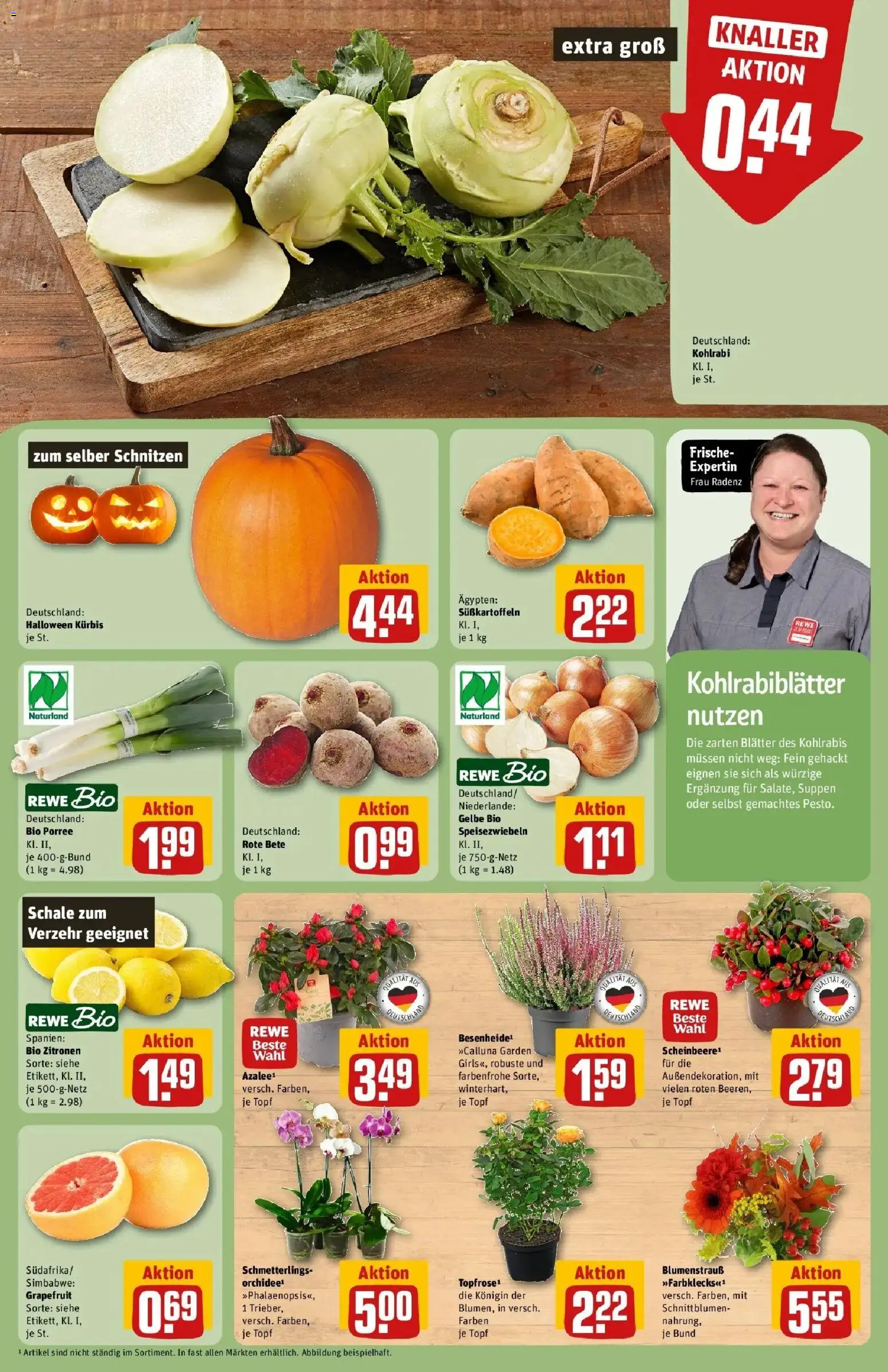 REWE Prospekt ab 12.10.2026 zum Blättern » Angebote | Seite: 5 | Produkte: Kohlrabi, Grapefruit, Kürbis, Zitronen