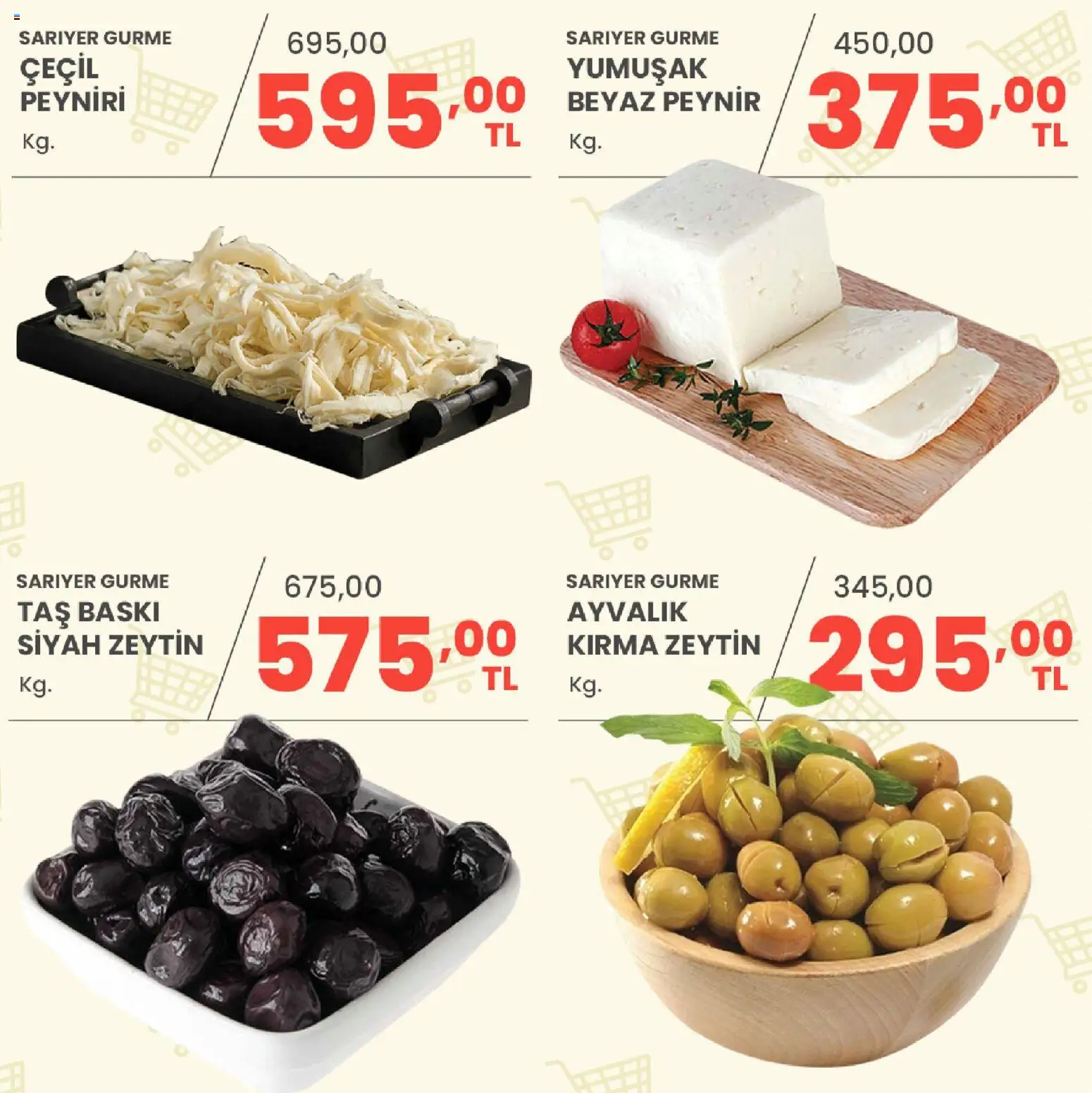 Sarıyer Katalog - 28 Ağustos 2026 tarihinden itibaren geçerlidir | Sayfa: 2 | Ürünler: Baskı, Peynir, Zeytin