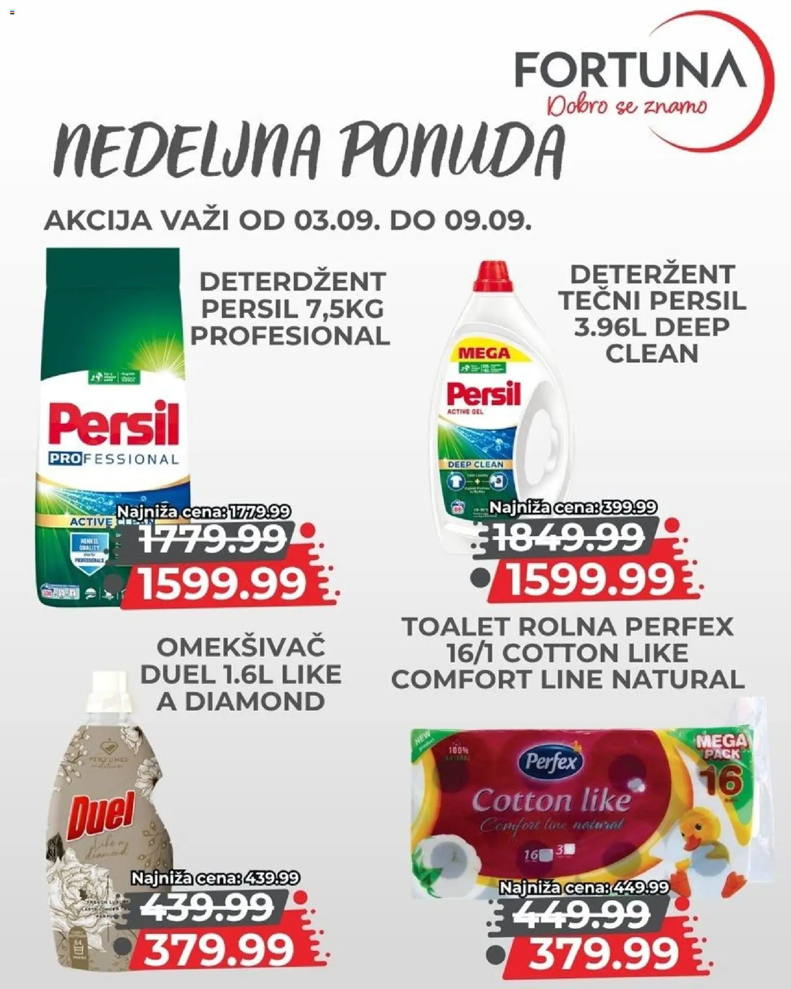 Fortuna Market katalog - važi od 03.09.2026 | Strana: 10 | Proizvode: Deterdžent, Omekšivač, Persil