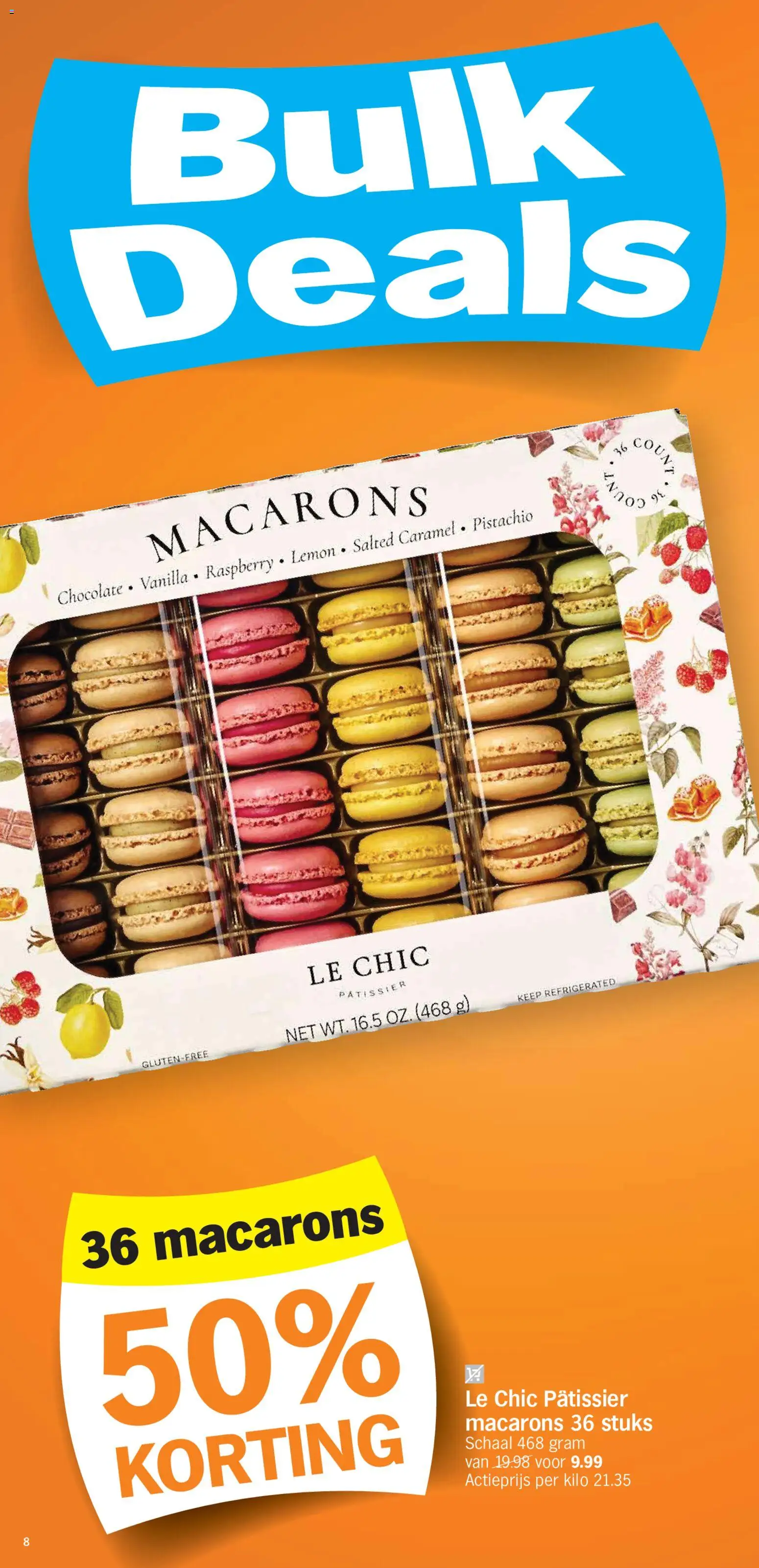 {H1} | Pagina: 8 | Producten: Macarons, Schaal