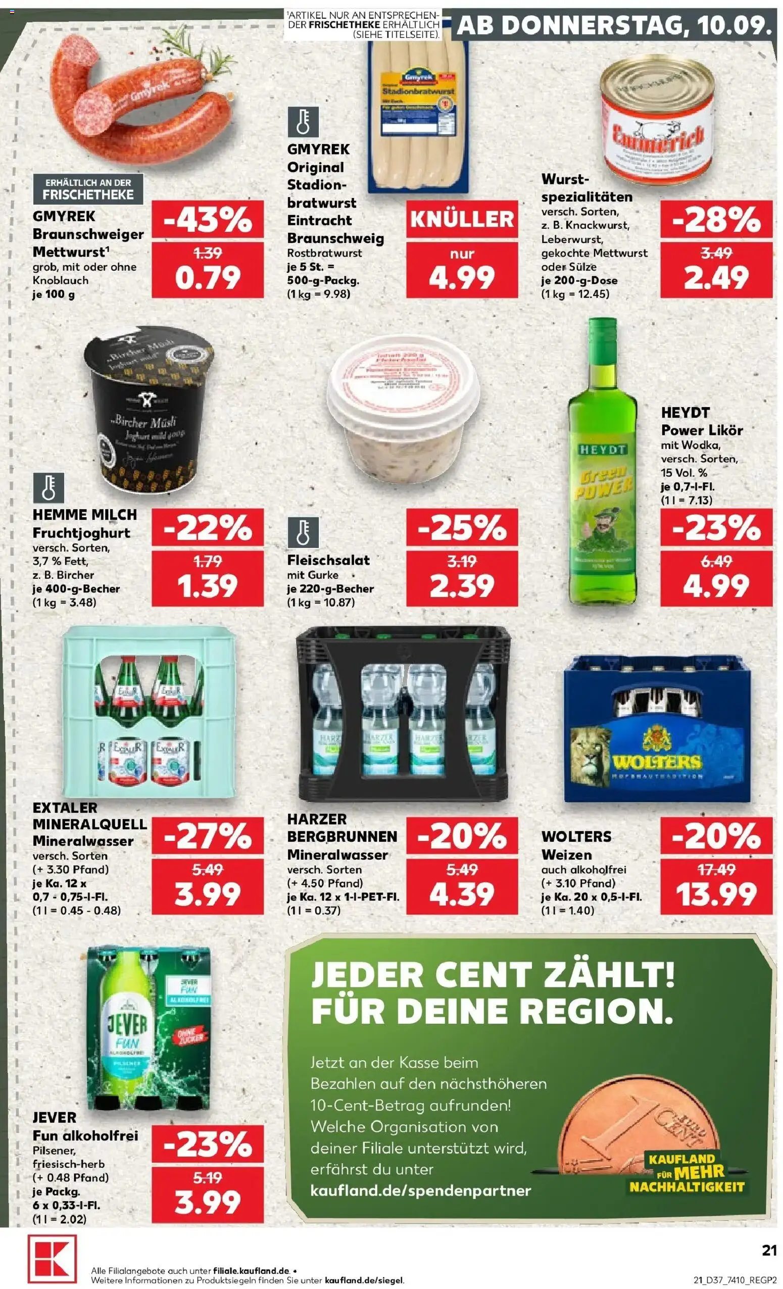 Kaufland Prospekt Braunschweig – gültig ab 07.09.2026 | Seite: 30 | Produkte: Milch, Likör, Fruchtjoghurt, Wurst