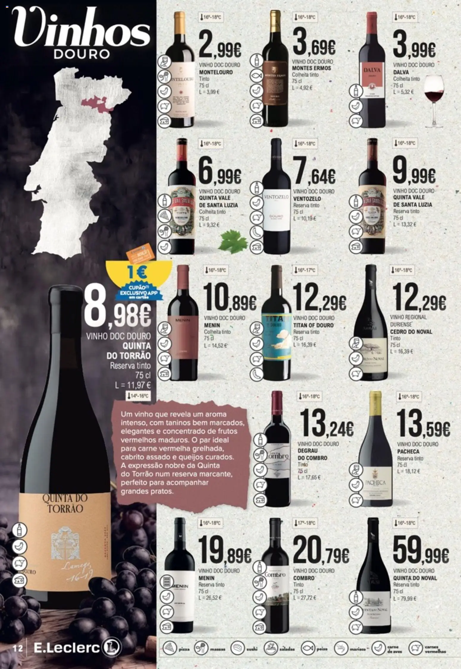 E.Leclerc folheto Feira dos Vinhos │ válido de 01/10/2026 | Página: 12 | Produtos: Sushi, Pizza, Peixe, Carne
