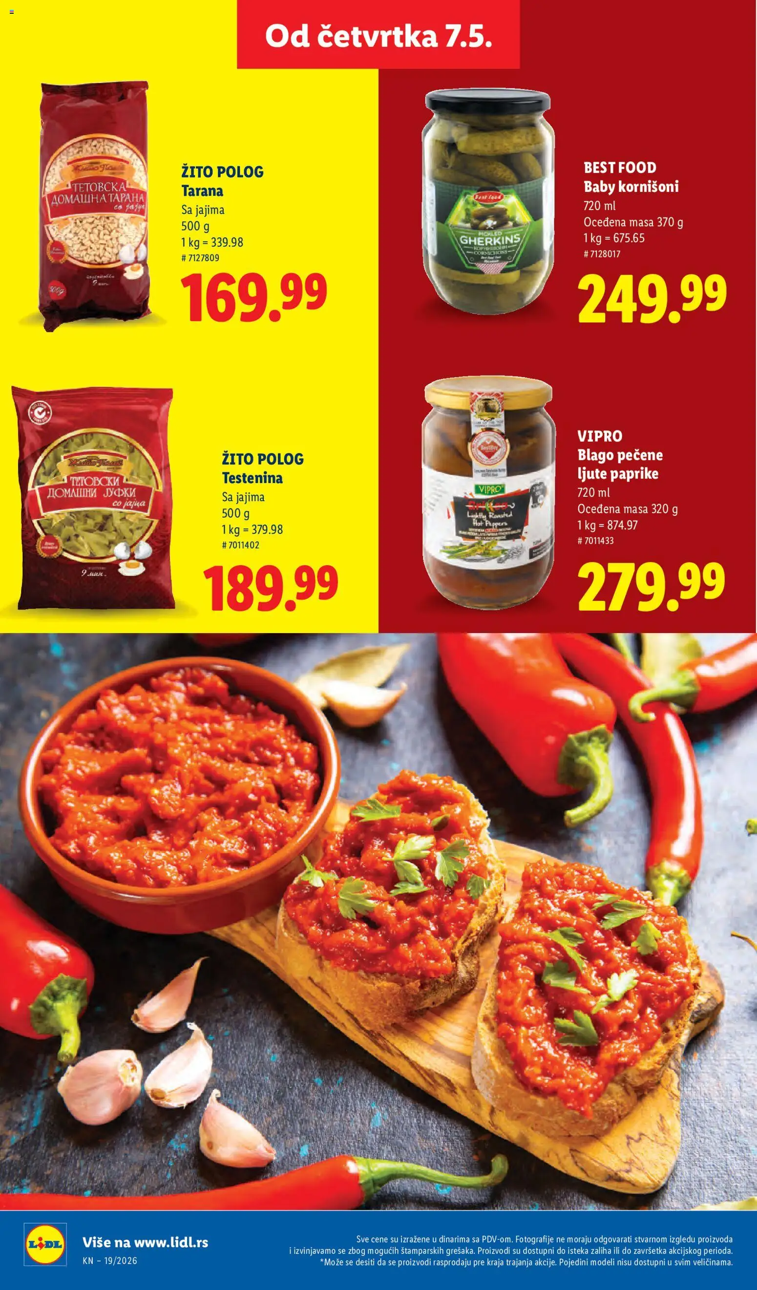 Lidl katalog - važi od 07.05.2026 | Strana: 58 | Proizvode: Testenina, Kornišoni