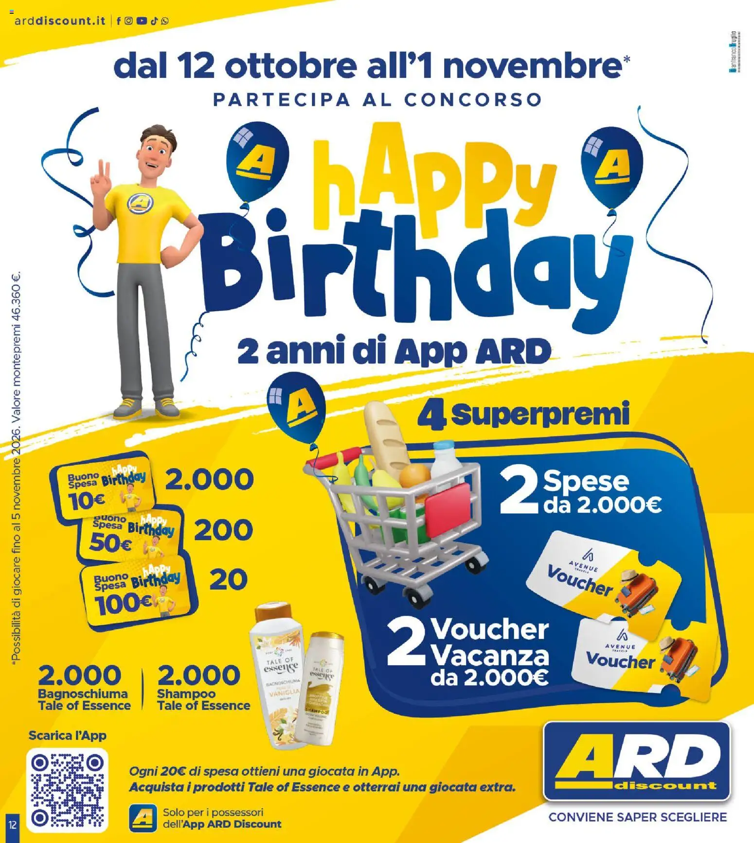 Volantino ARD Discount del 19/10/2026 | Pagina: 12 | Prodotti: Vaniglia, Shampoo, Bagnoschiuma