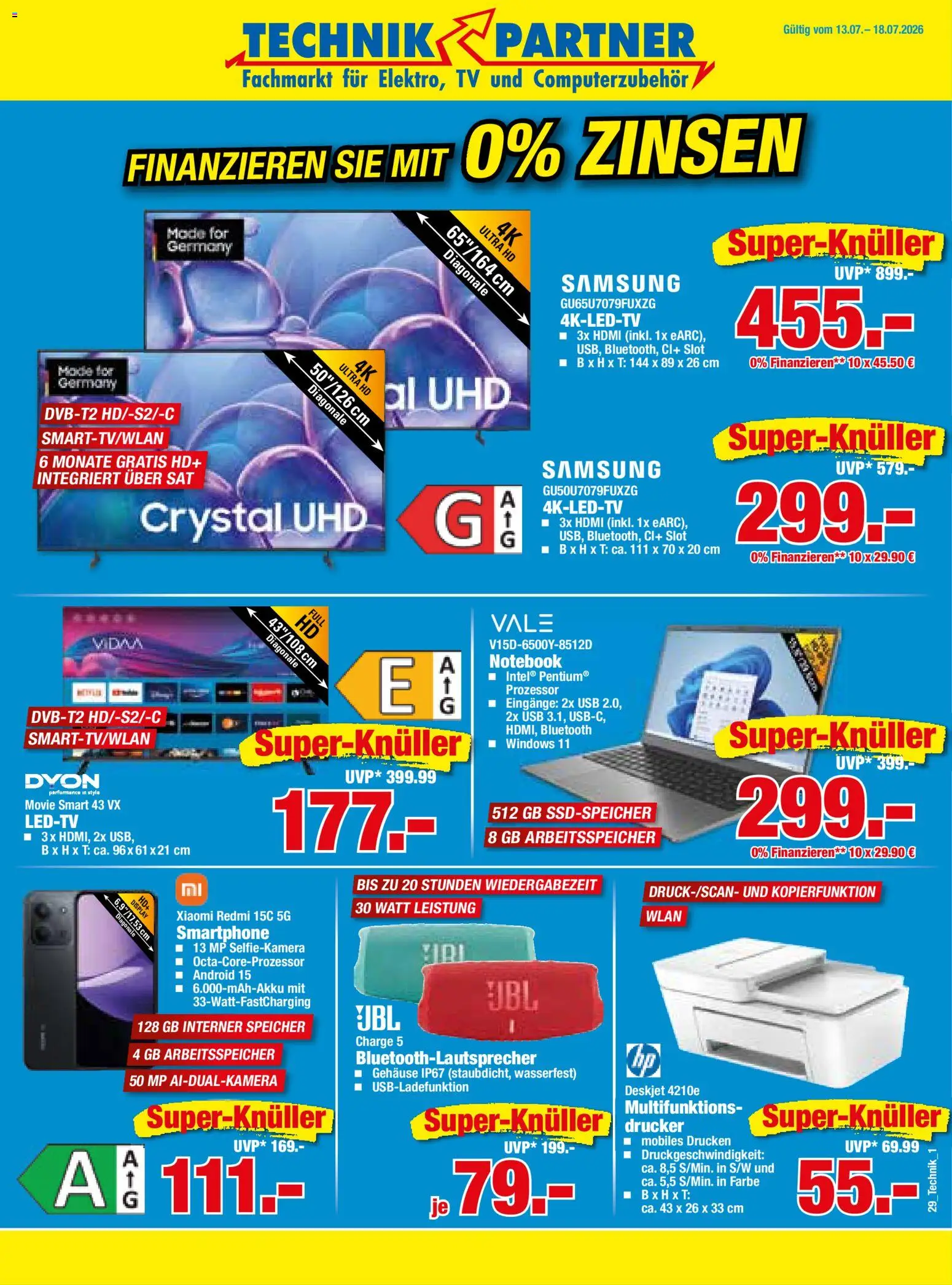 HERKULES Technik Partner – gültig ab 13.07.2026 | Seite: 1 | Produkte: USB, Notebook, Smartphone, TV