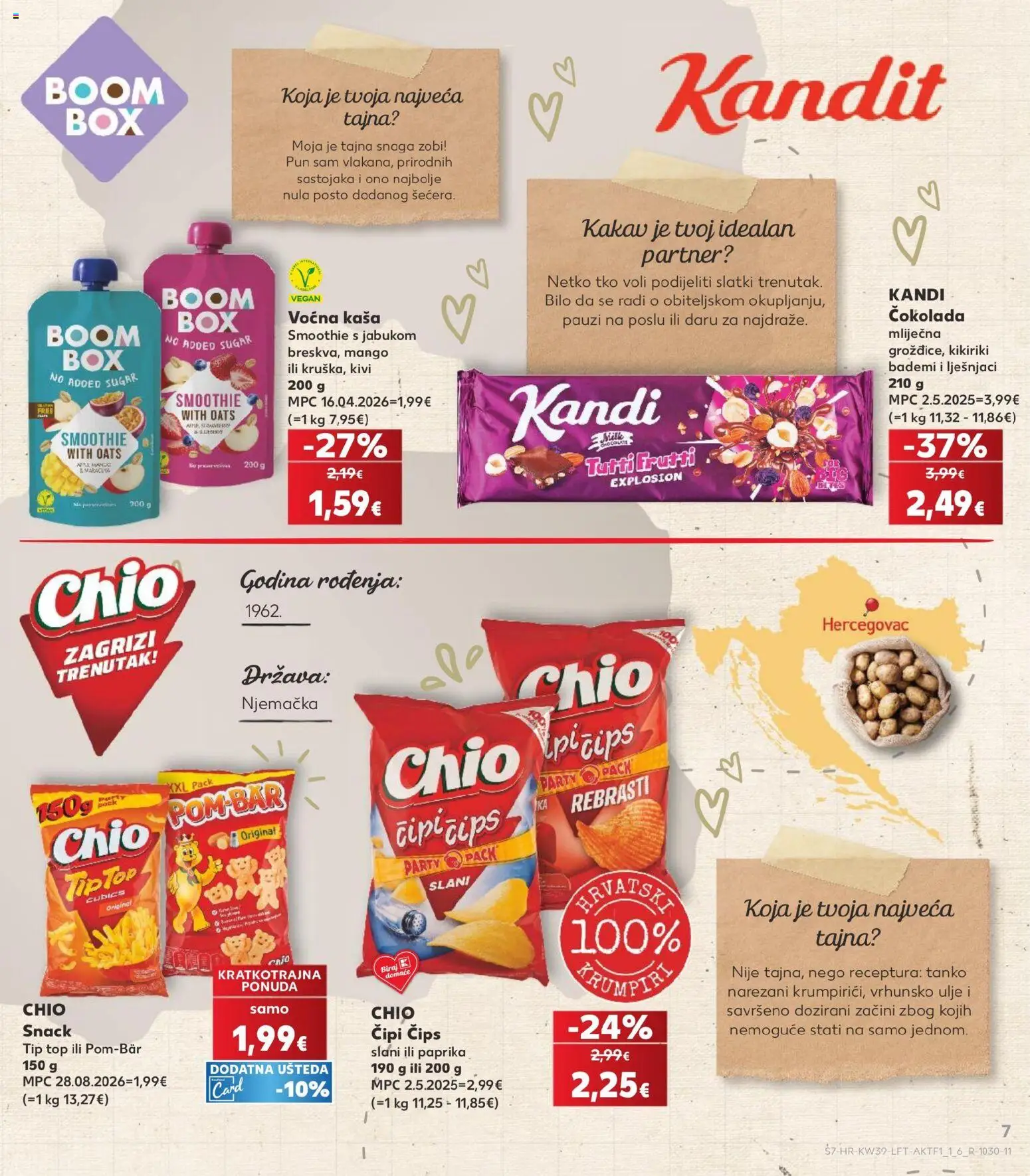 Kaufland katalog | vrijedi od 23.09.2026 | Stranica: 7 | Proizvodi: Chips, Čokolada, Paprika, Čips