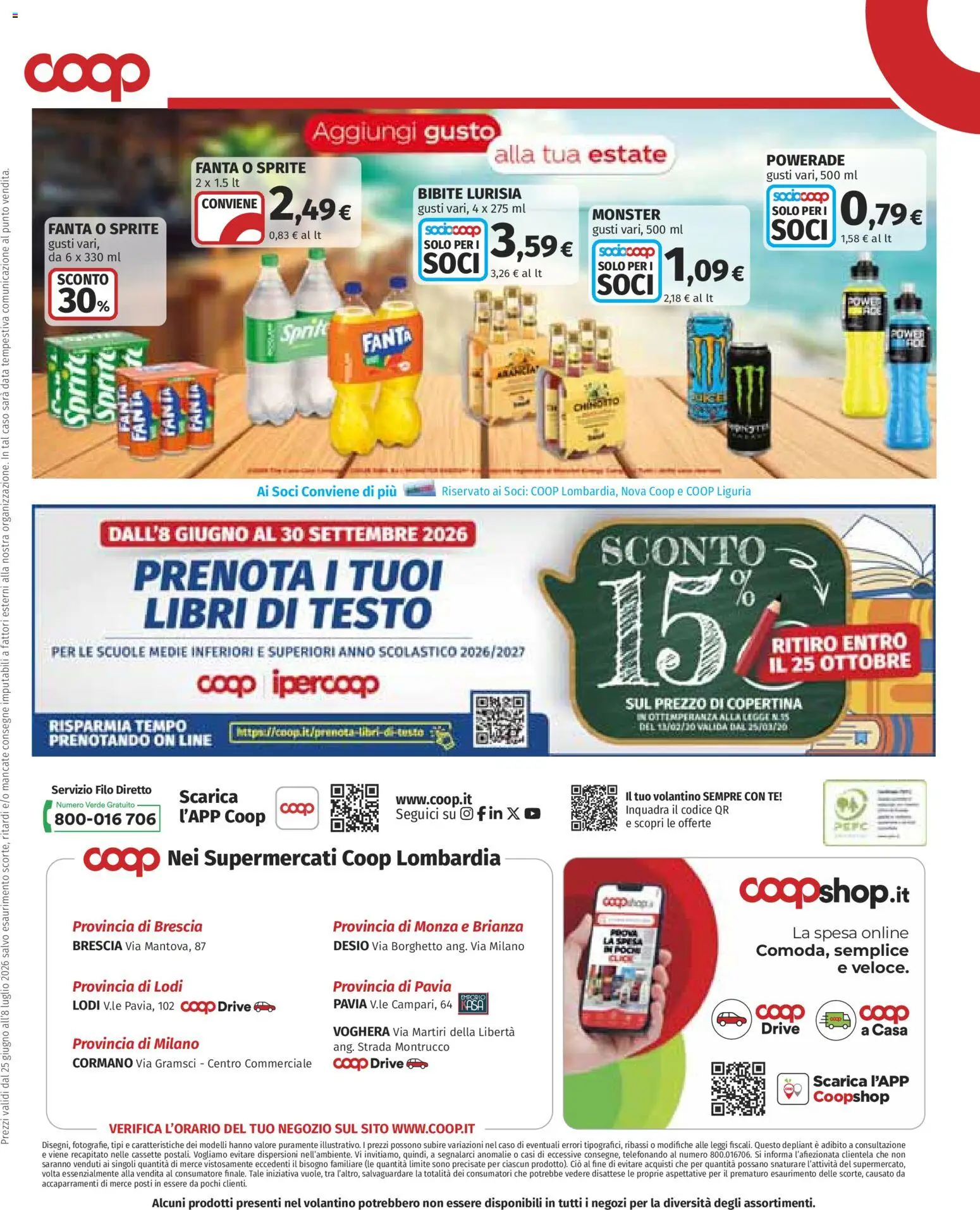 Volantino COOP del 25/06/2026 | Pagina: 31 | Prodotti: Tè, Data, Bibite, Fanta