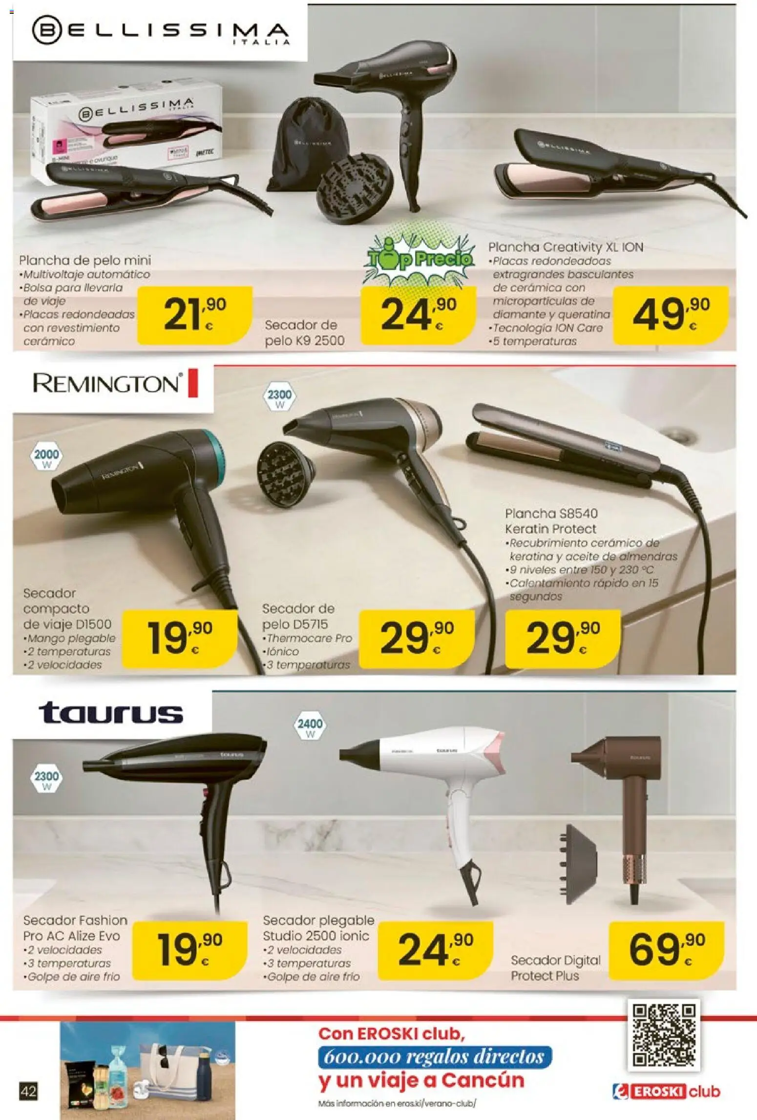 Eroski Oh! Oferta Pontevedra │ válido desde el 11.06.2026 | Página: 42 | Productos: Aceite, Plancha, Plancha de pelo