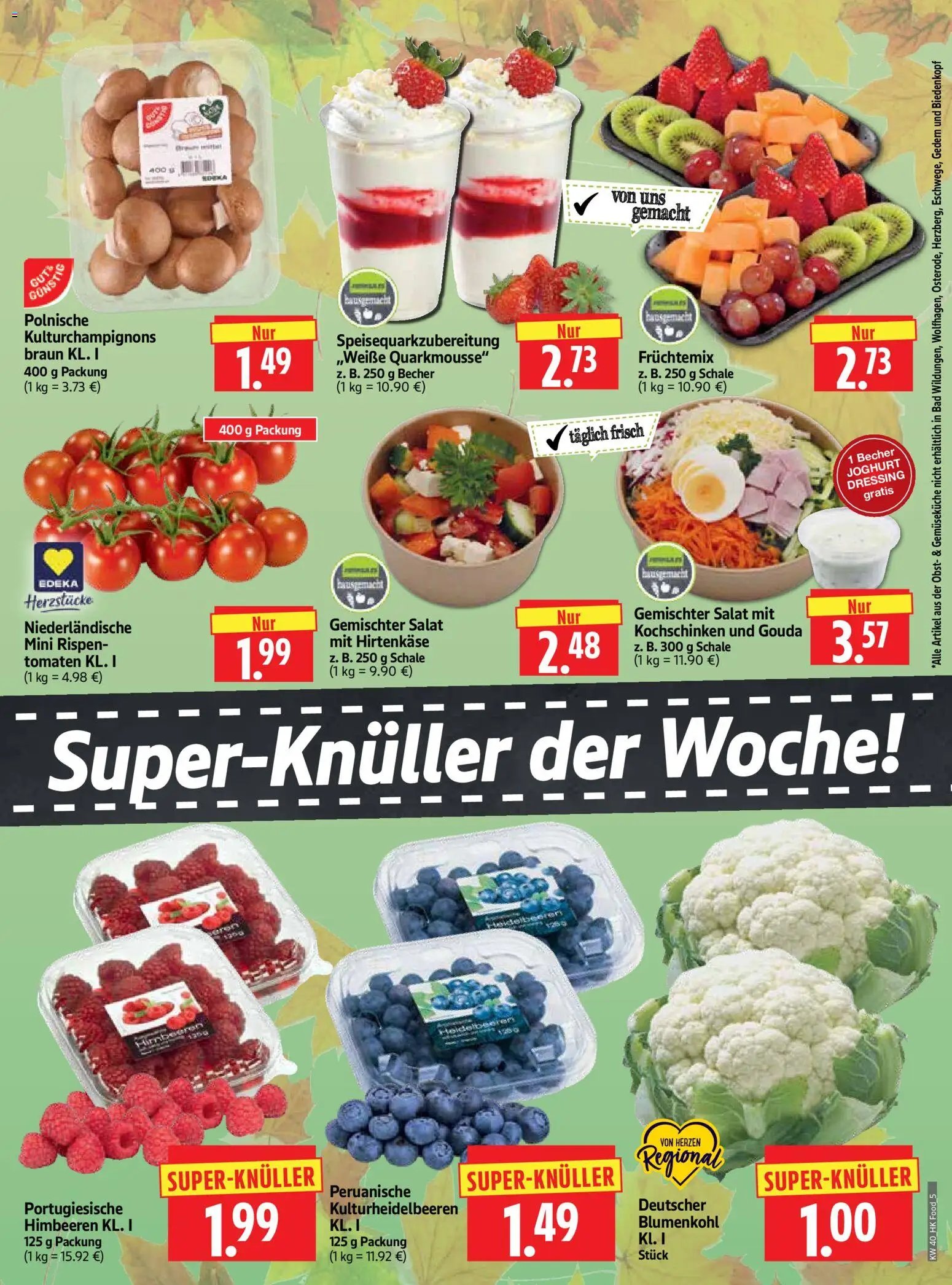 HERKULES Prospekt – gültig ab 28.09.2026 | Seite: 5 | Produkte: Joghurt, Gouda, Obst, Salat