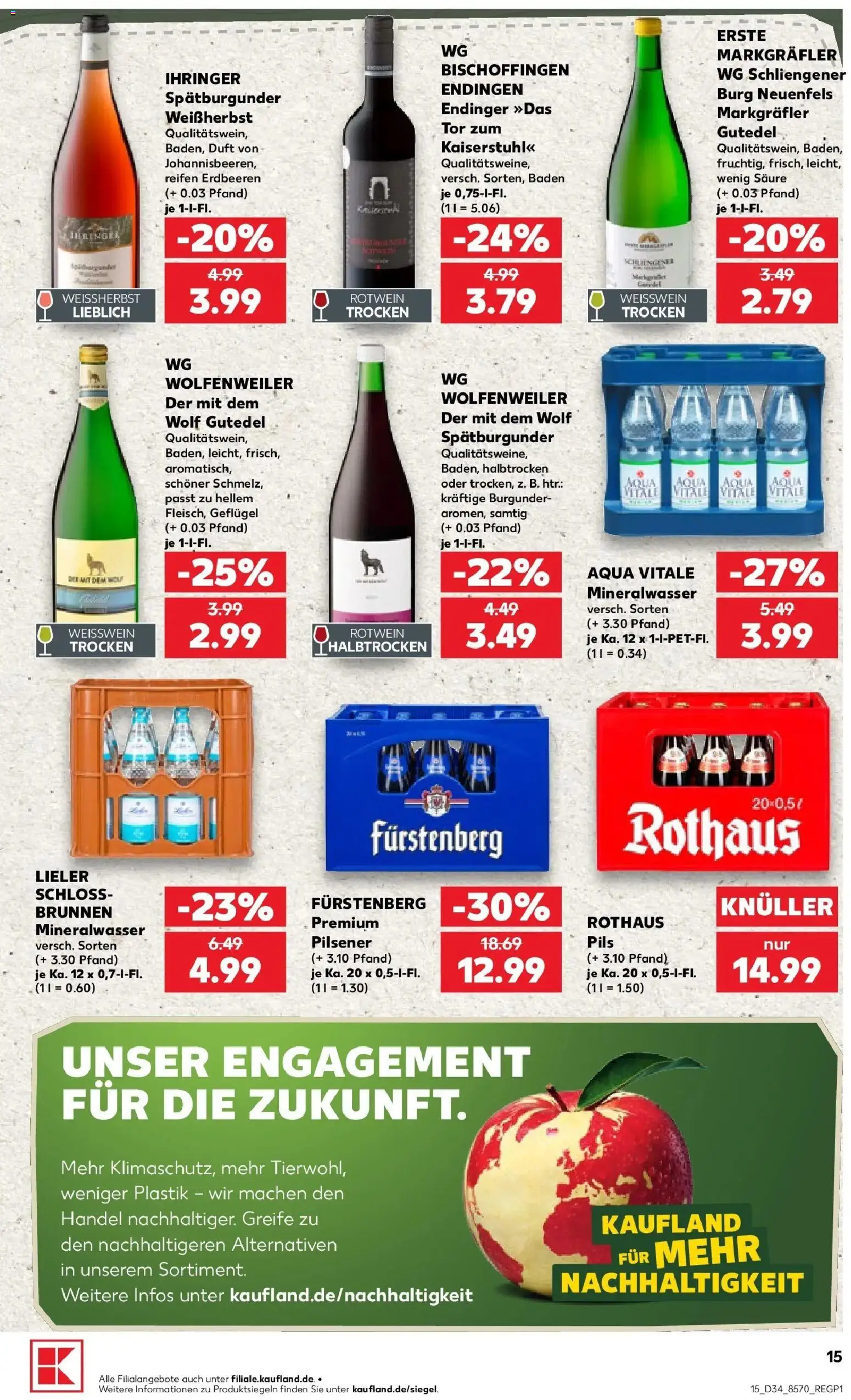 Prospekt Kaufland ab 20.08.2026 » Angebote Online zum Blättern | Seite: 15 | Produkte: Weißwein, Rotwein, Pils, Duft