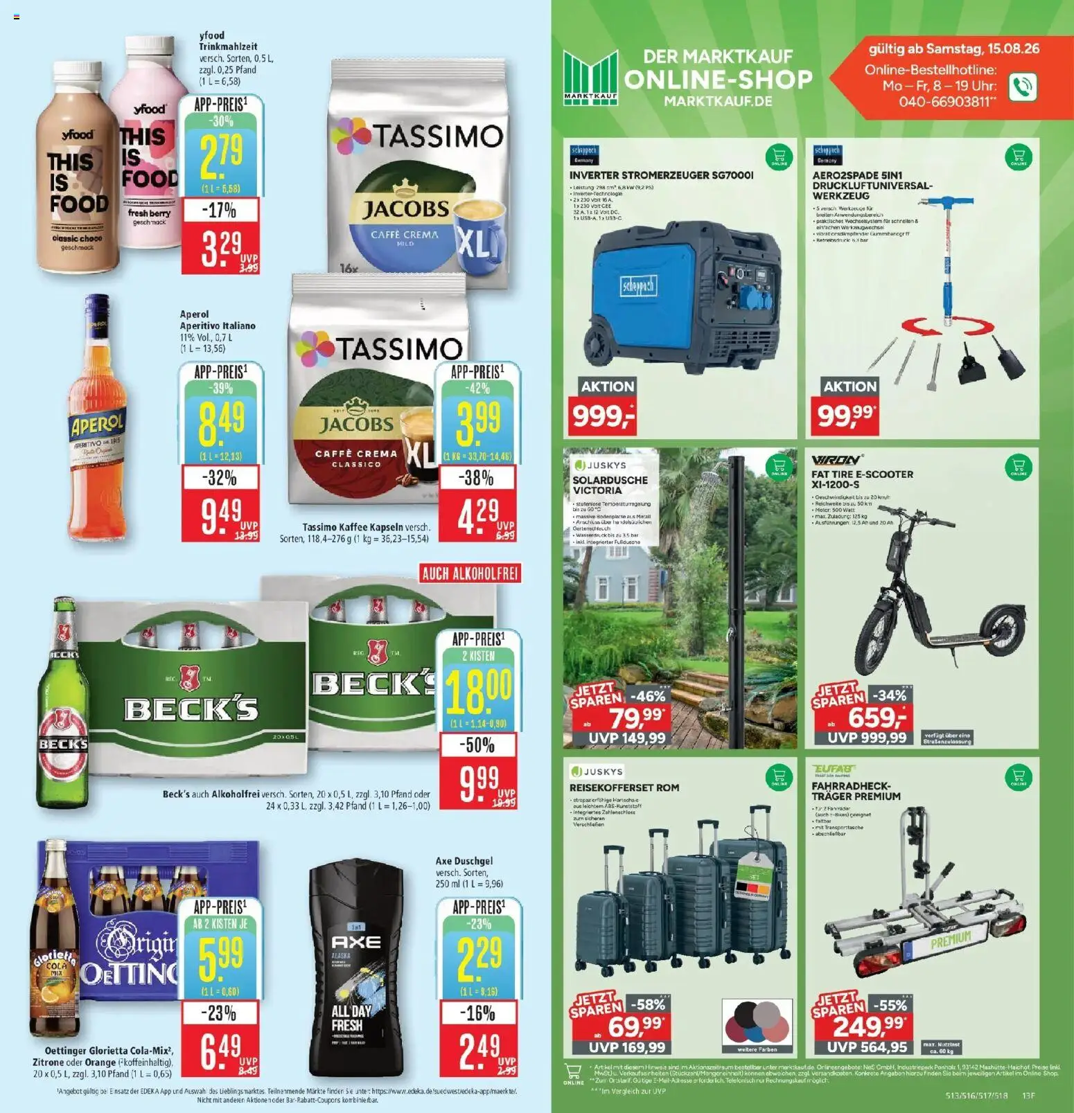 Marktkauf Prospekt Heidenheim (ab 17.08.2026) » Angebote online | Seite: 17 | Produkte: Cola, Kaffee, Duschgel, YFood