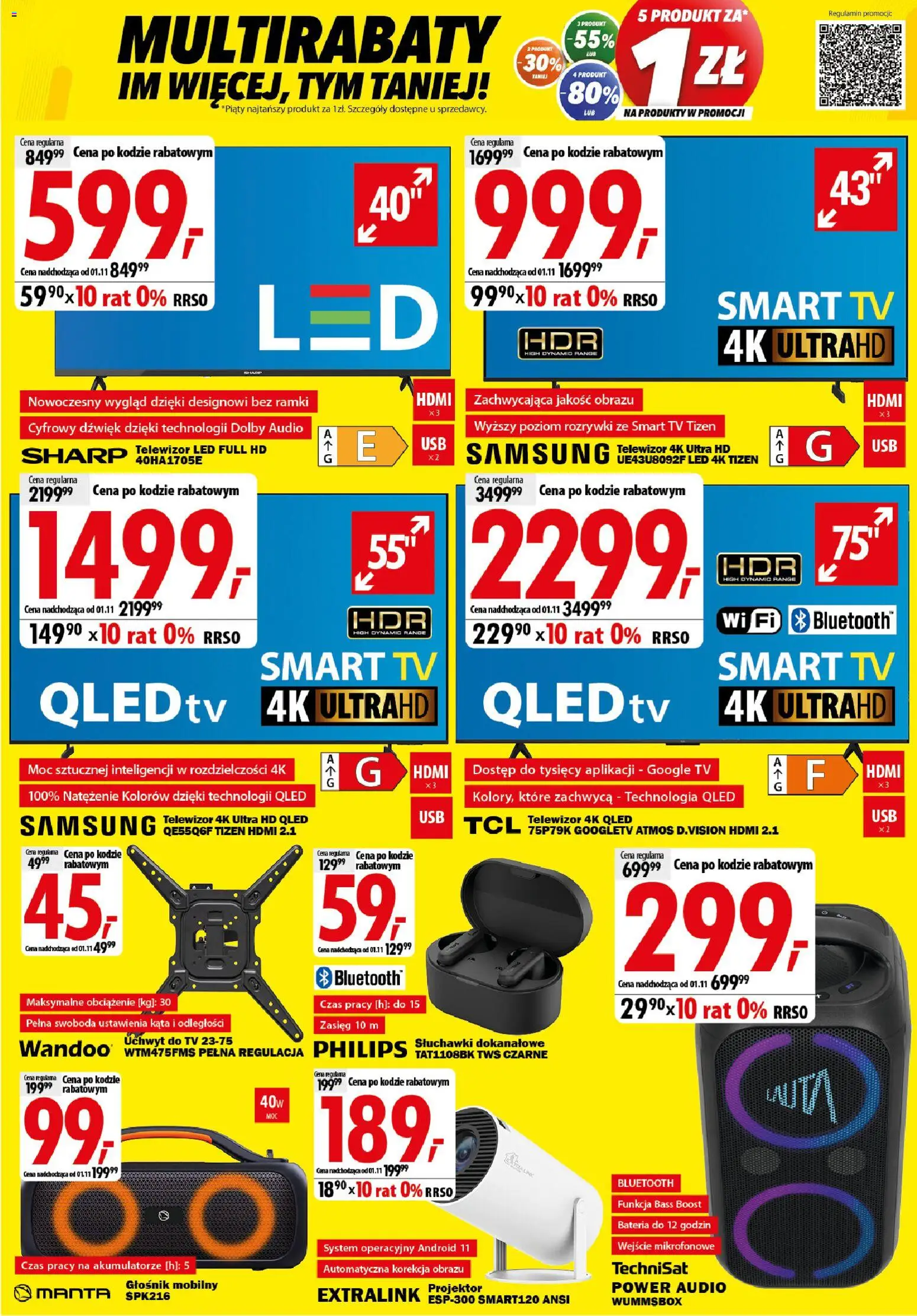 Mediaexpert promocje - Wielkie otwarcie Pasłęk od 22.10.2026 | Strona: 2 | Produkty: Telewizor, Audio, Słuchawki, Bateria